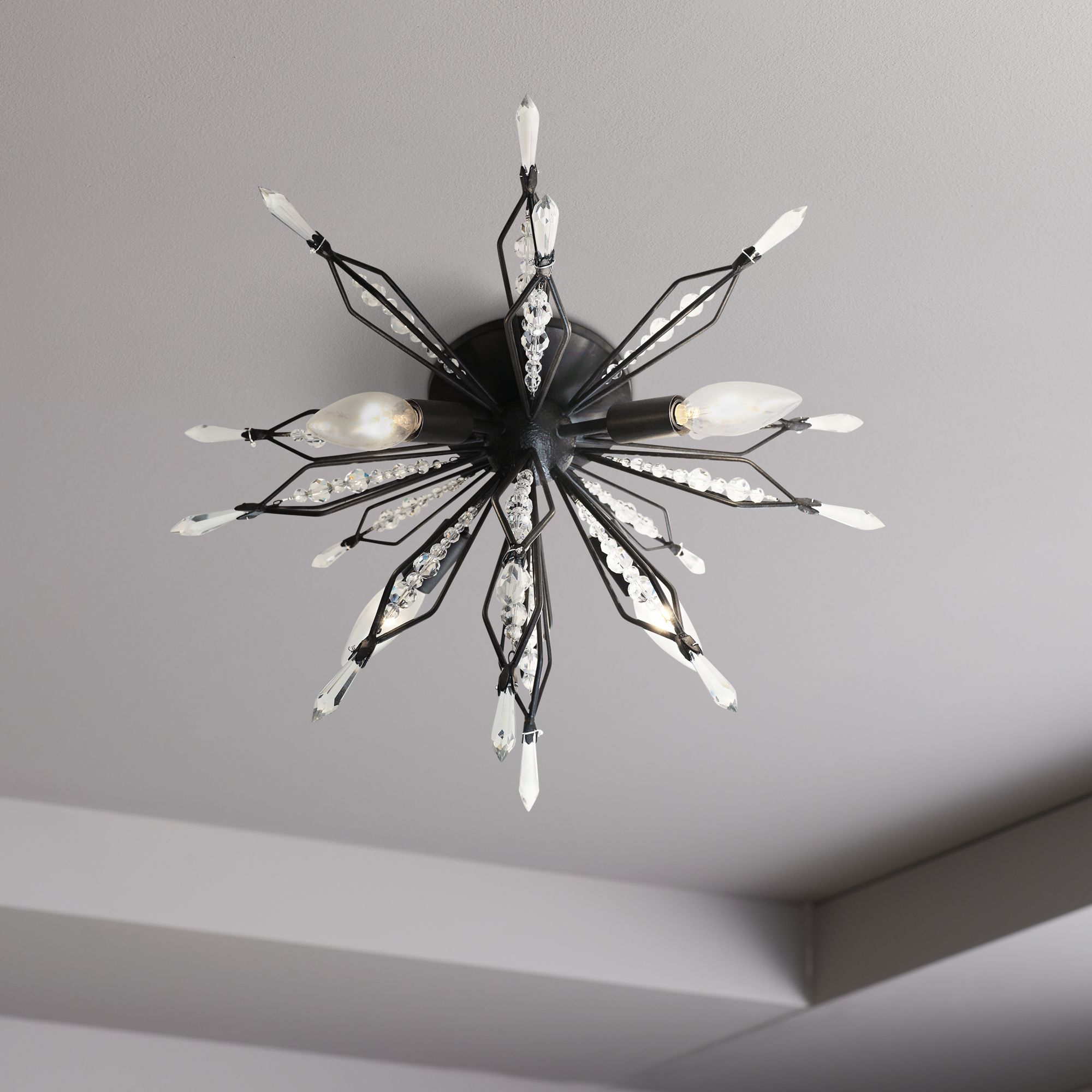 Varaluz Orbital 18 1/4" Wide Carbon 4-Light Ceiling Light