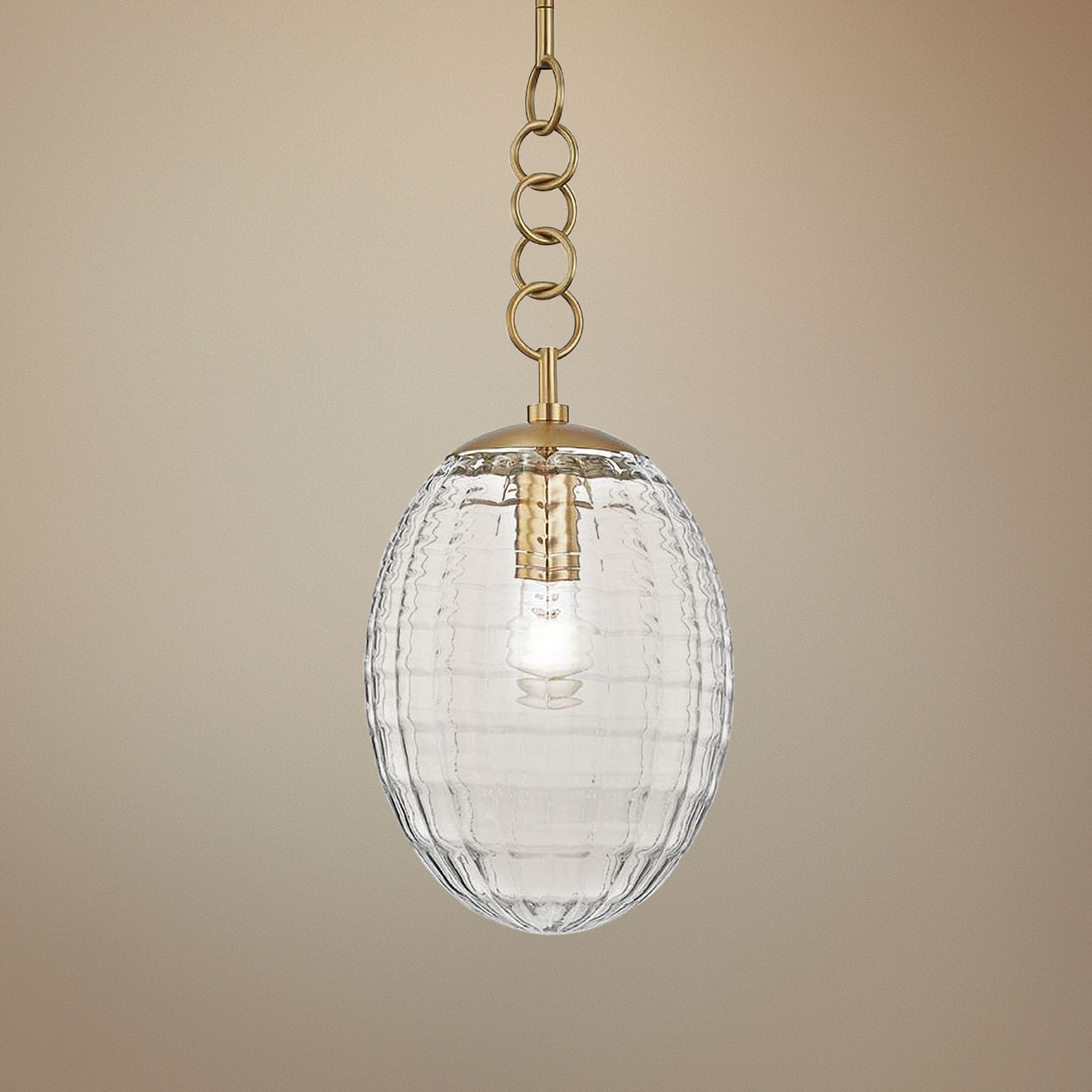 Hudson Valley Venice 8 1/2" Wide Aged Brass Mini Pendant