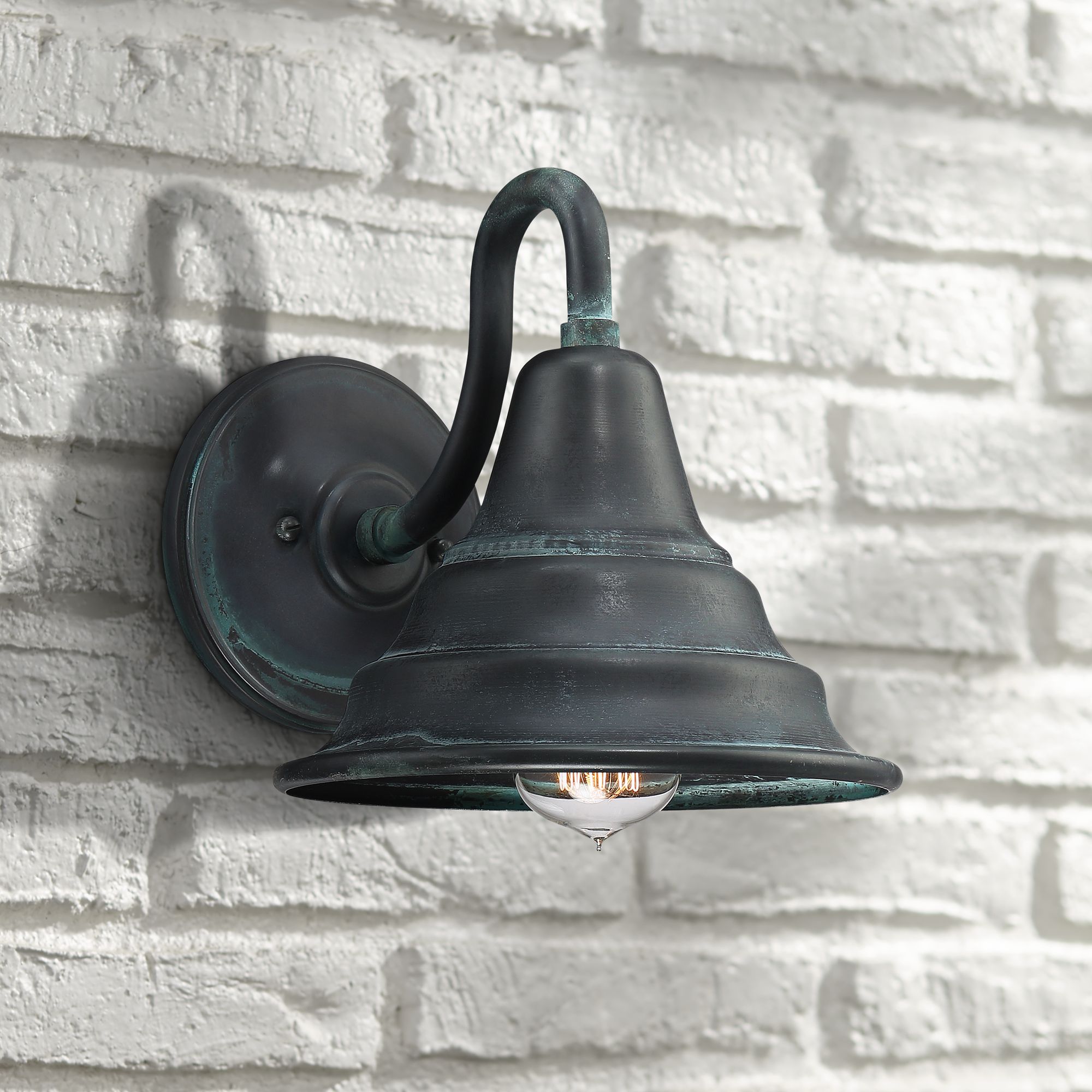 Quoizel Carmel 8 3/4" High Aged Verde Outdoor Wall Light