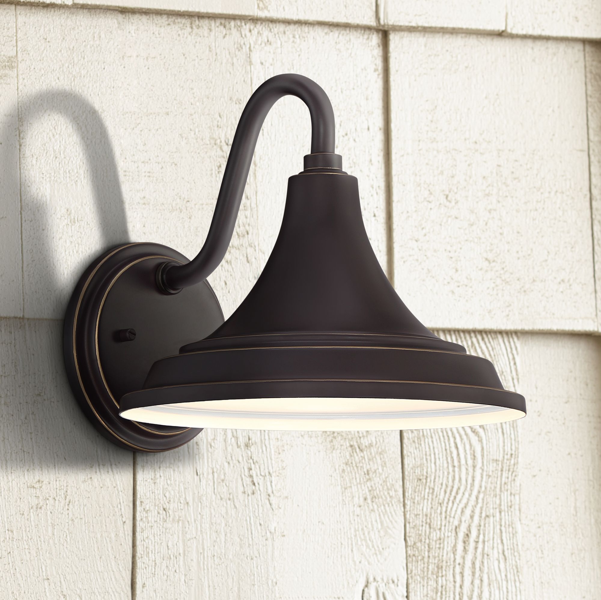 Oceanfront 9 1/2" High Palladian Bronze Outdoor Wall Light