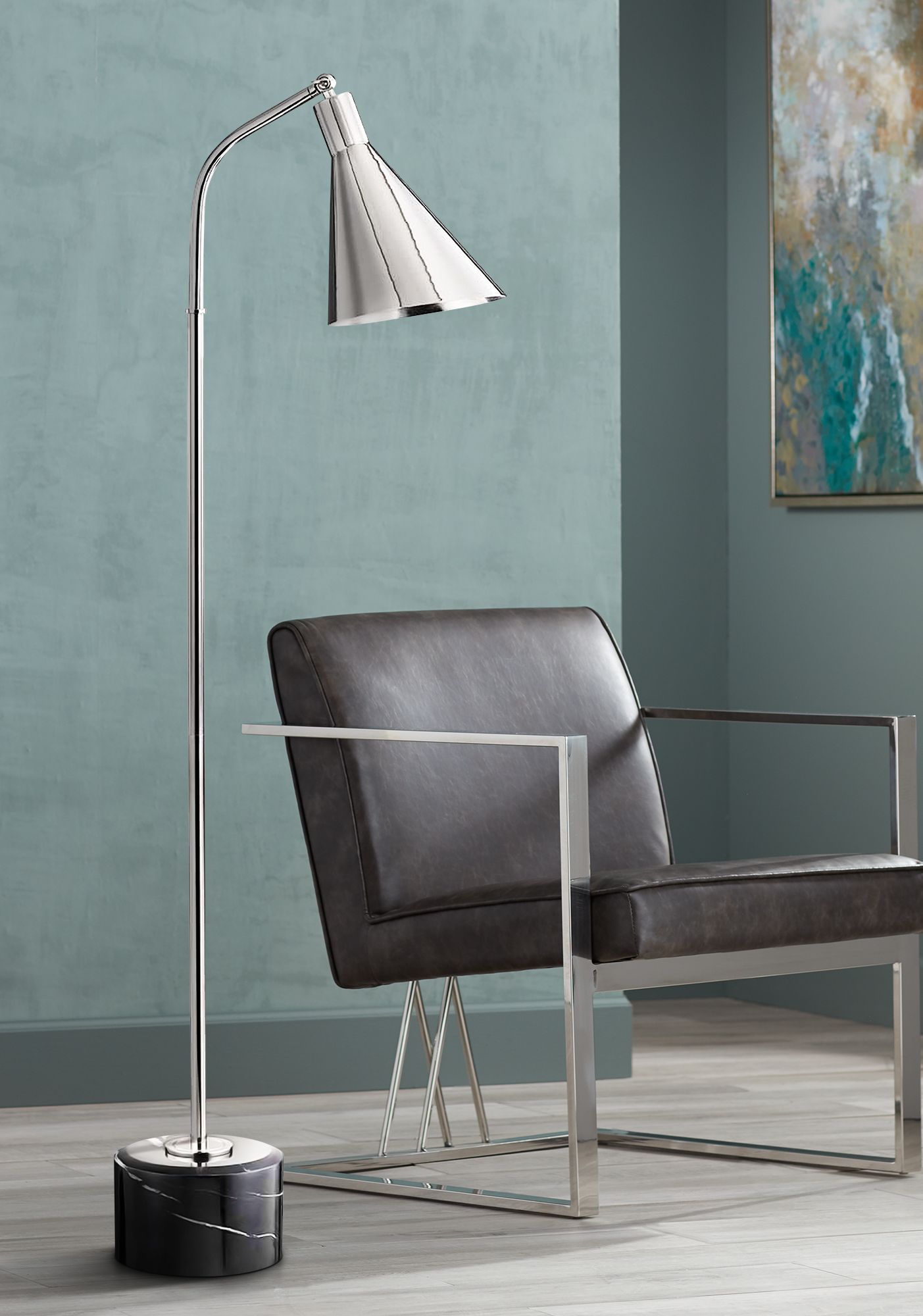 Hudson Valley Stanton Polished Nickel Floor Lamp