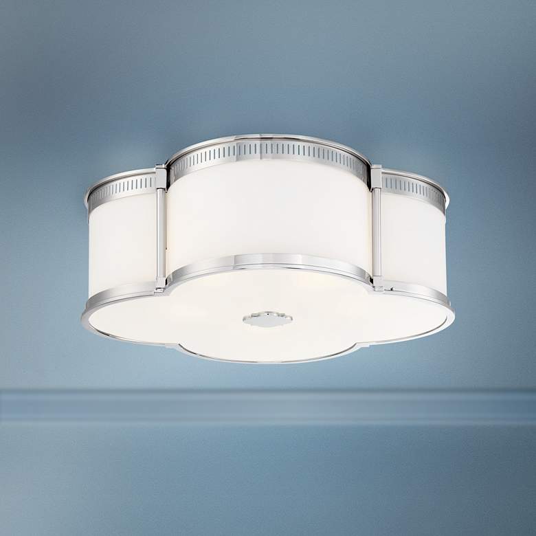 Flush Mount 22&quot; Wide Polished Nickel LED Ceiling Light