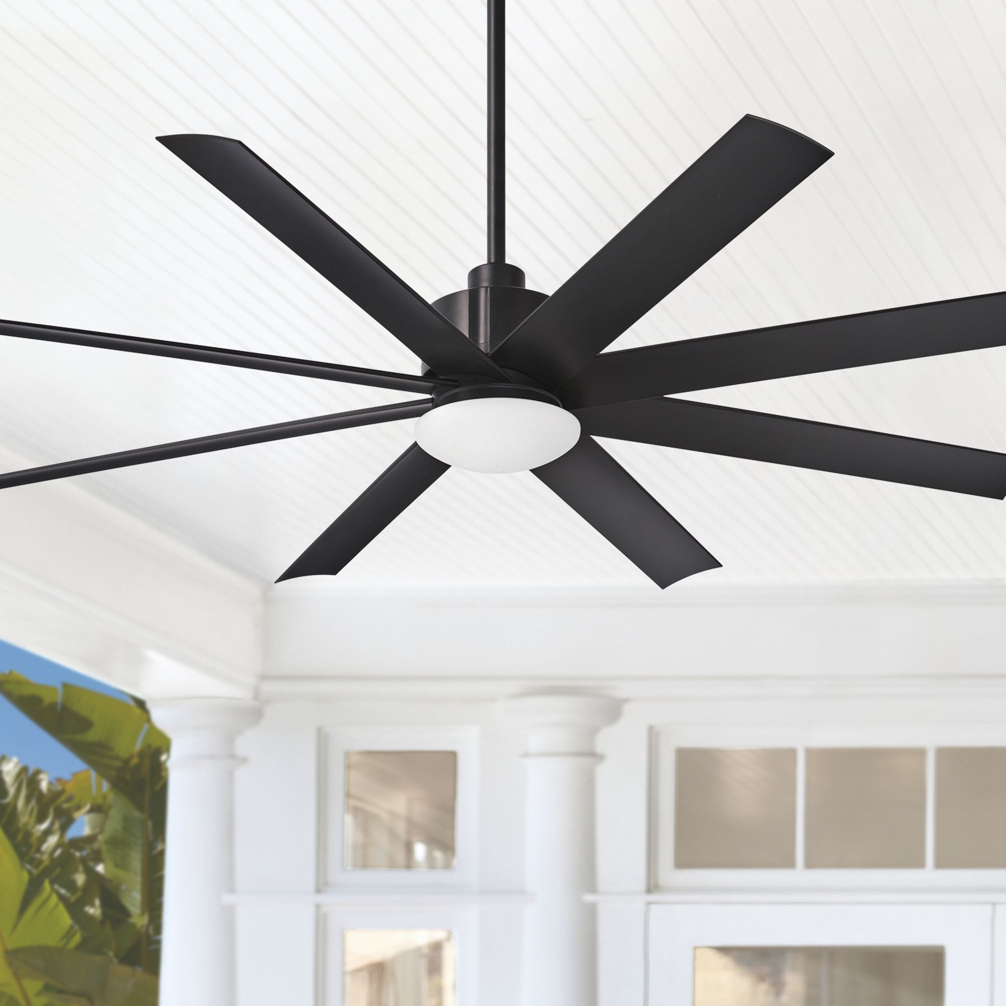 65 Minka Aire Slipstream Coal Black Outdoor Led Ceiling Fan