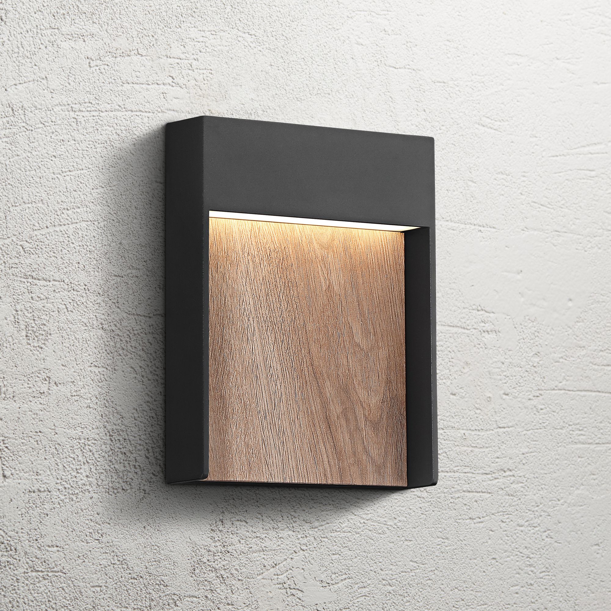 Quoizel Tempest 9 1/4"H Earth Black LED Outdoor Wall Light