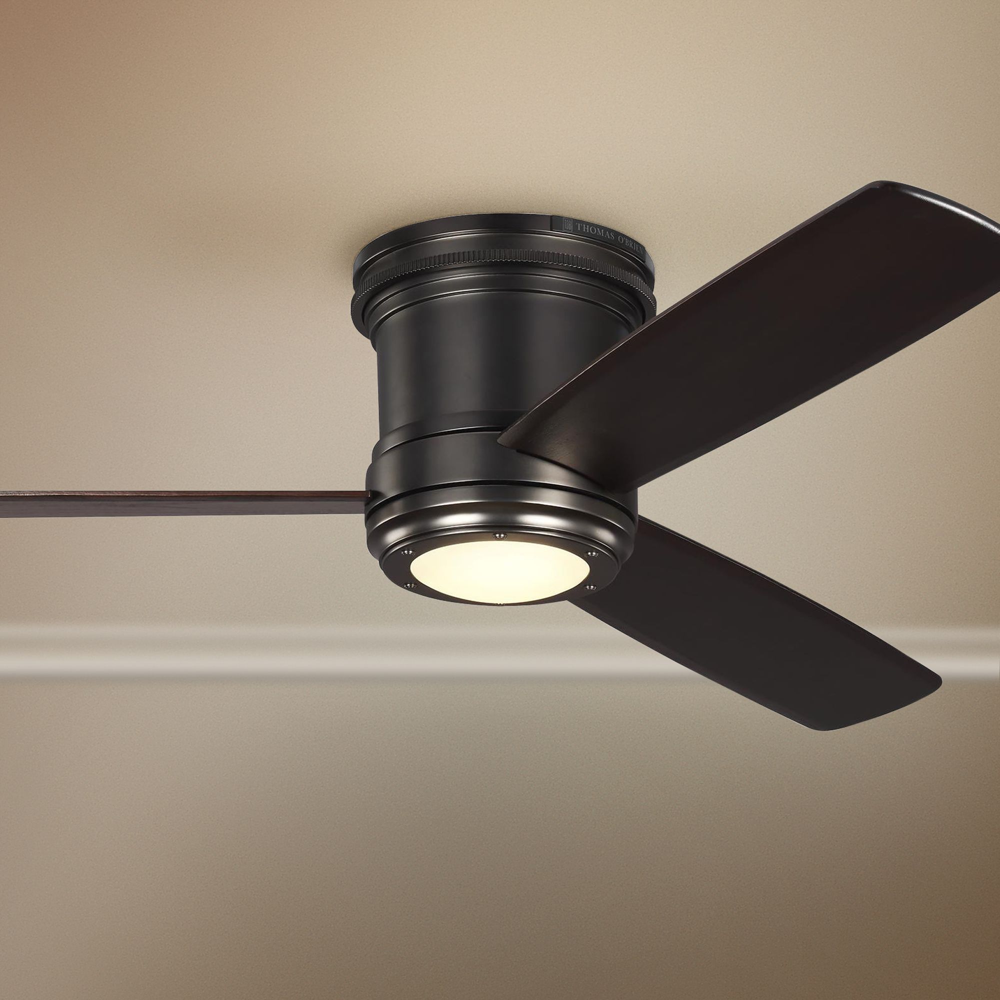 56" Aerotour Semi-Flush Deep Bronze LED Hugger Ceiling Fan
