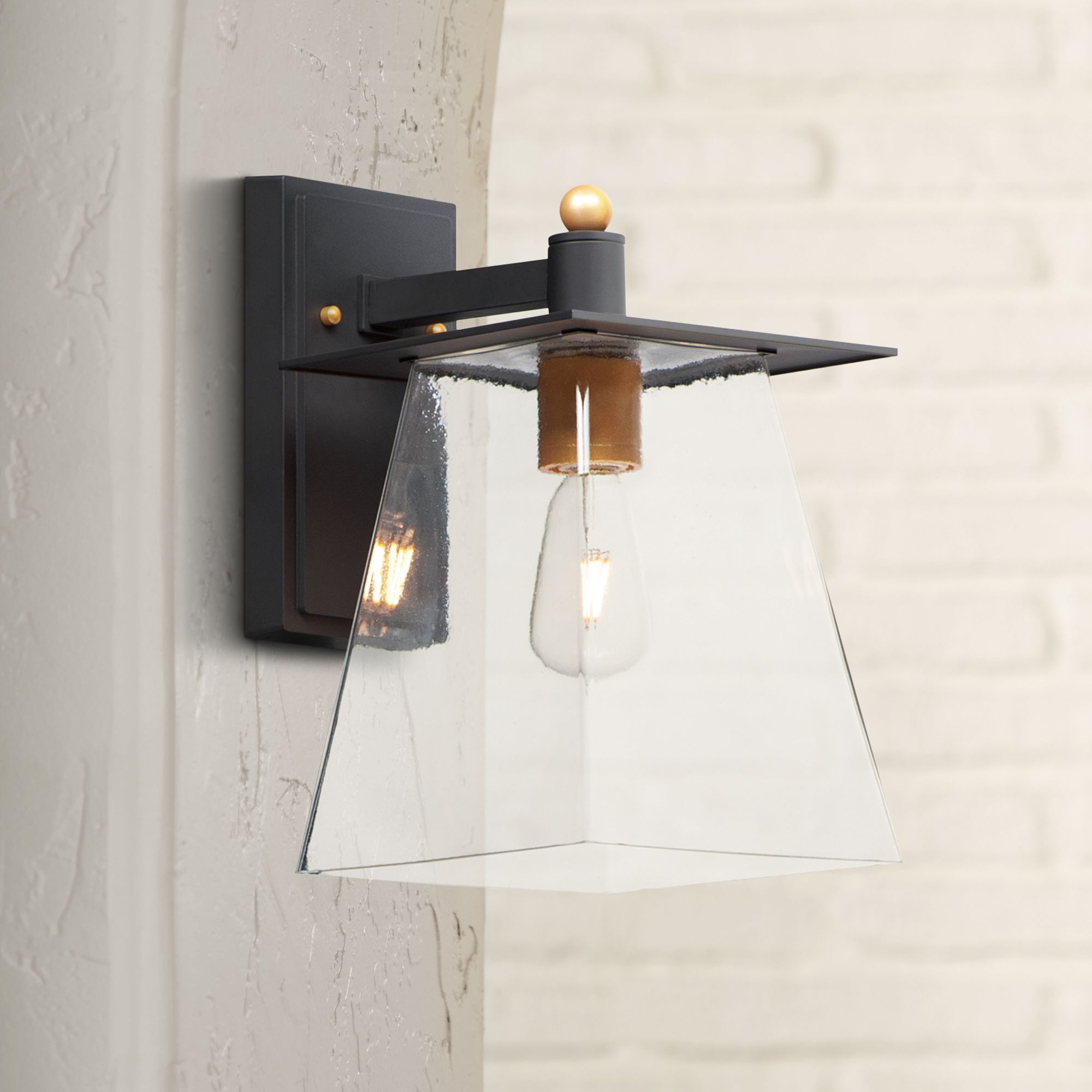 Maxim Chalet 13" High Bronze and Gold LED Outdoor Wall Light