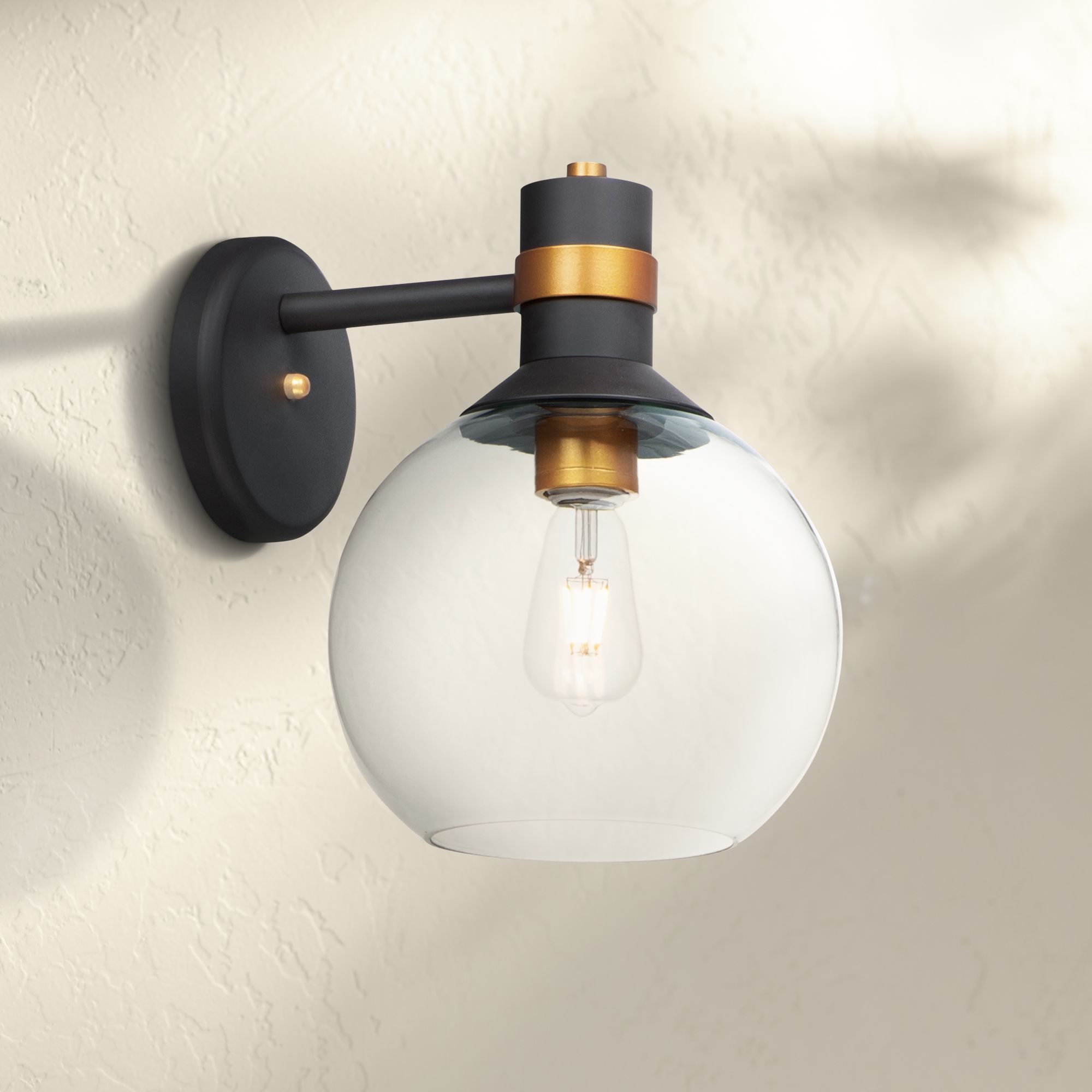 Maxim Cabin 13 1/4"H Bronze and Gold LED Outdoor Wall Light