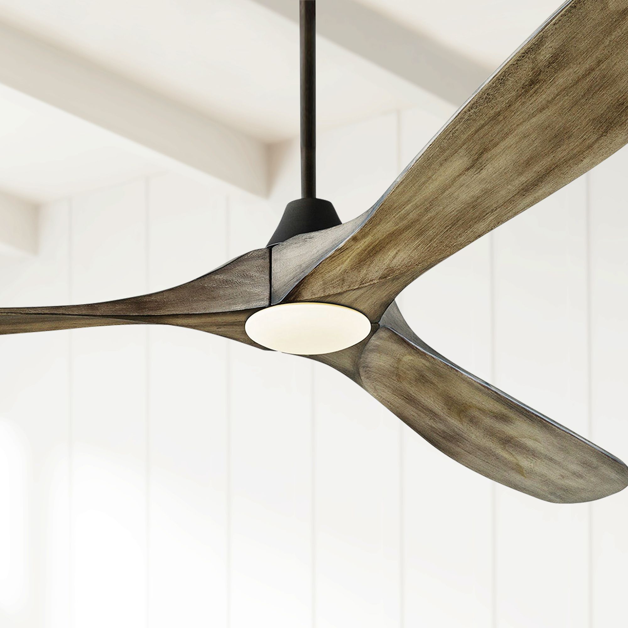 70" Monte Carlo Maverick Max Aged Pewter LED Ceiling Fan