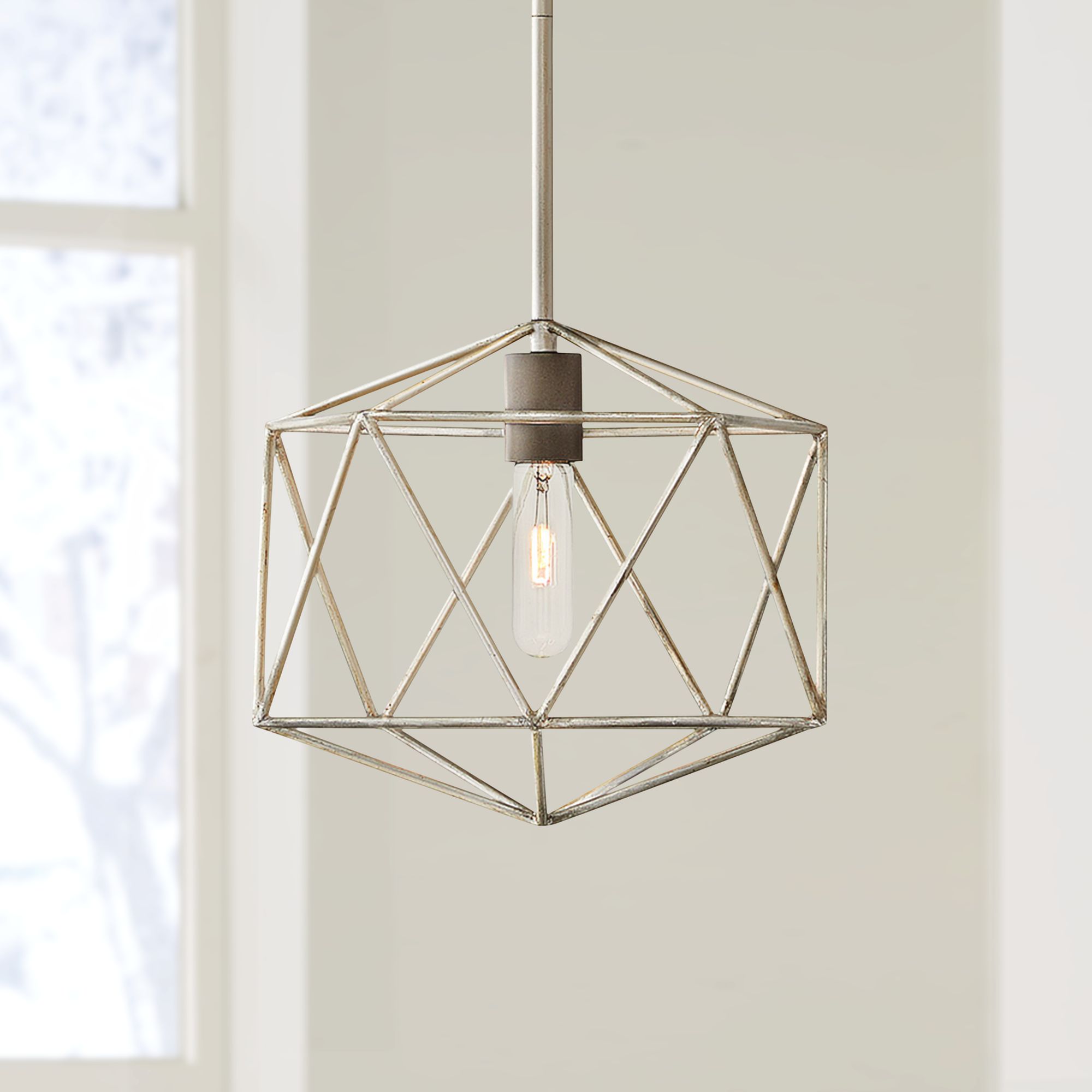 Hinkley Astrid 12" Wide Silver Patina Mini Pendant Light