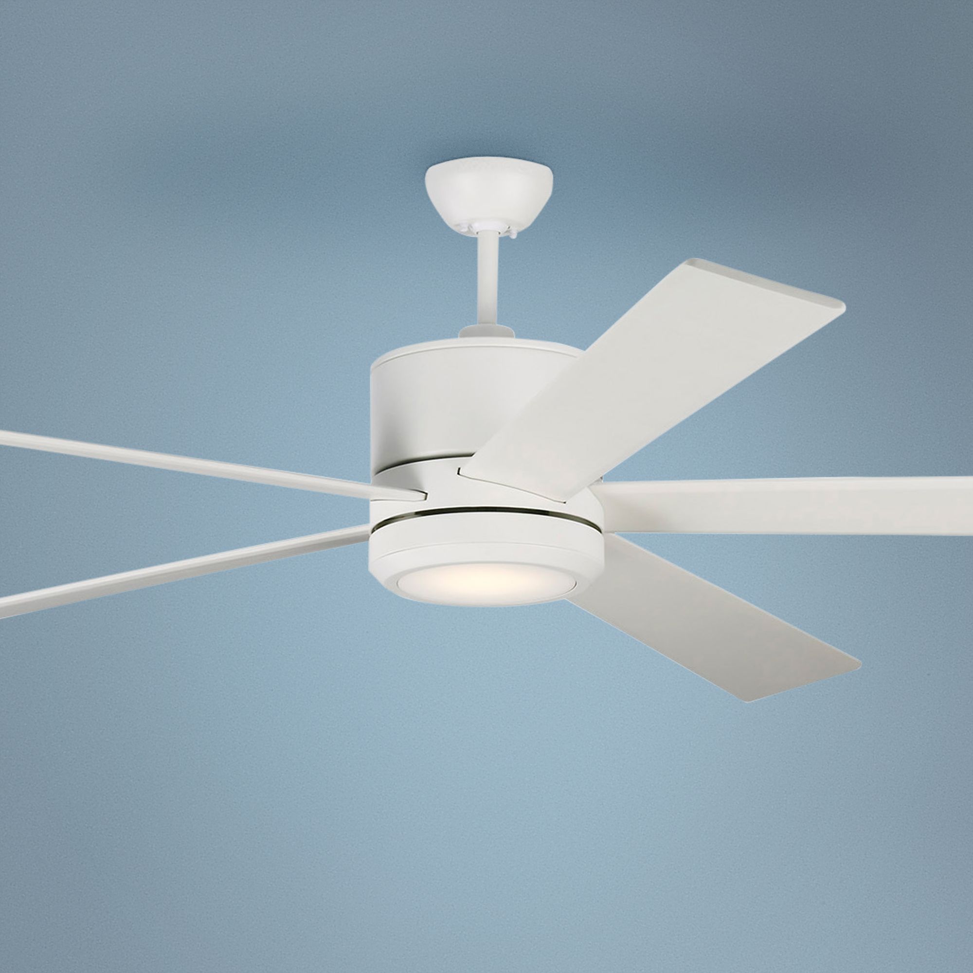 72" Monte Carlo Vision 72 Matte White LED Ceiling Fan