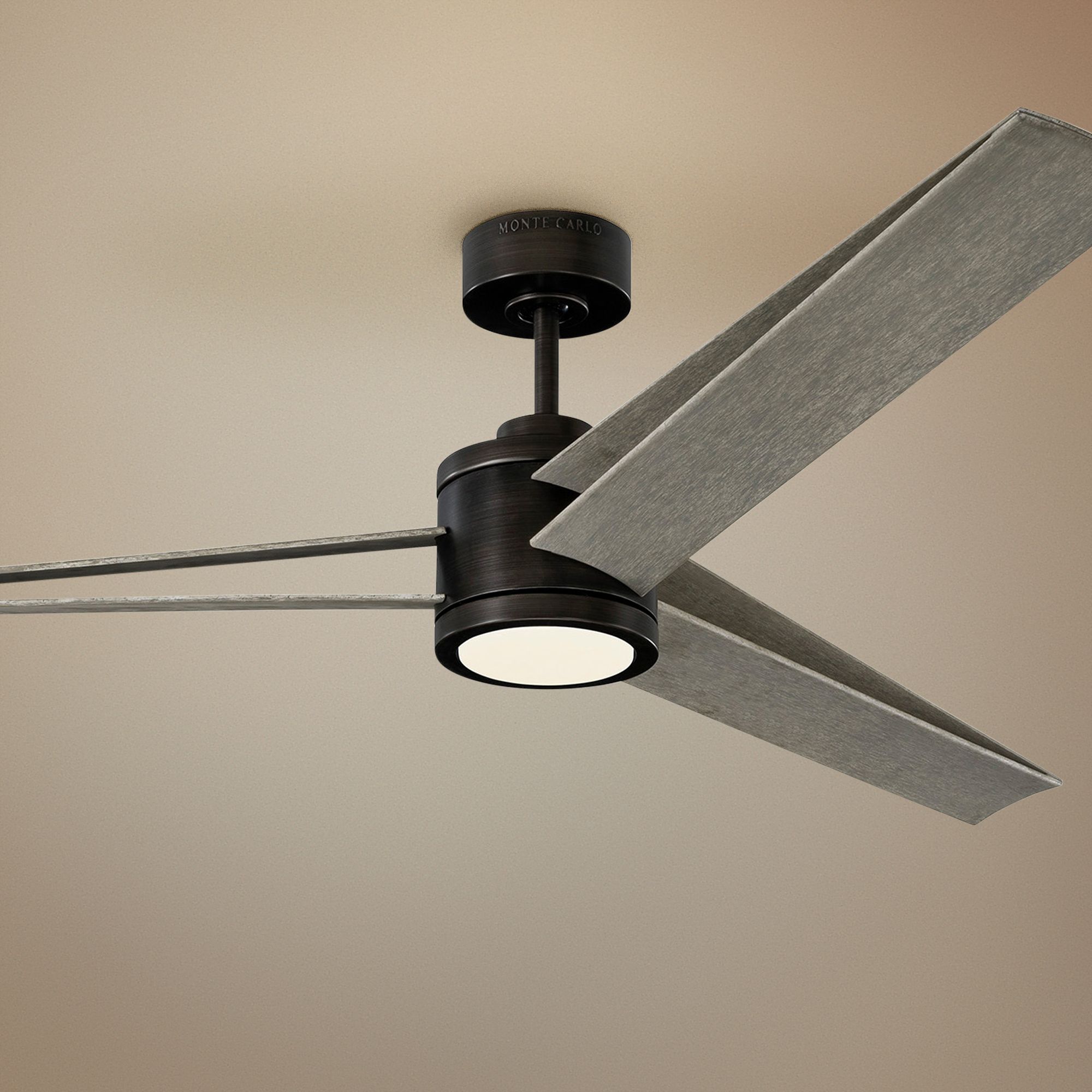 60 Monte Carlo Armstrong Aged Pewter Led Damp Ceiling Fan