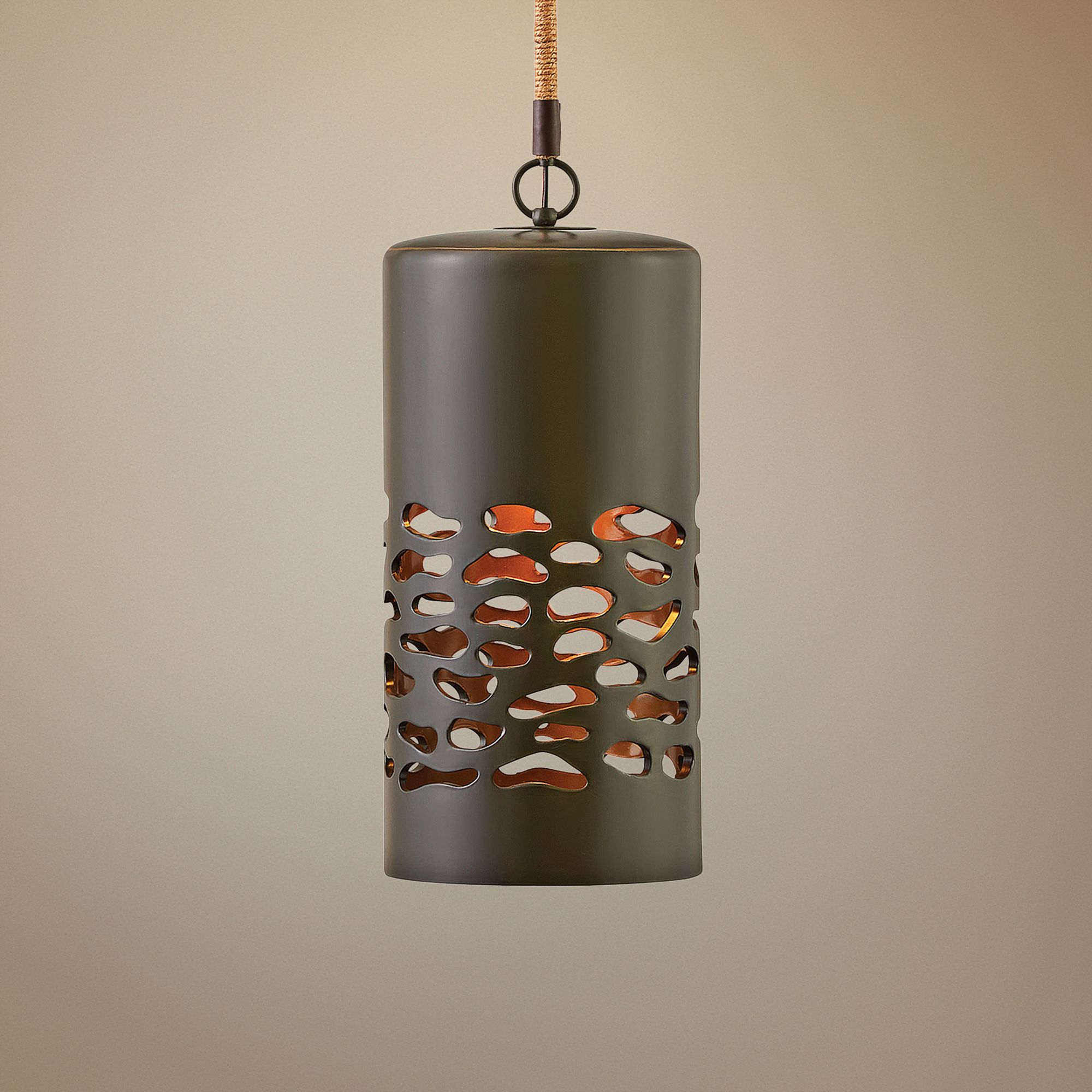 Calder 7 3/4" Wide Oil-Rubbed Bronze Ceramic Mini Pendant