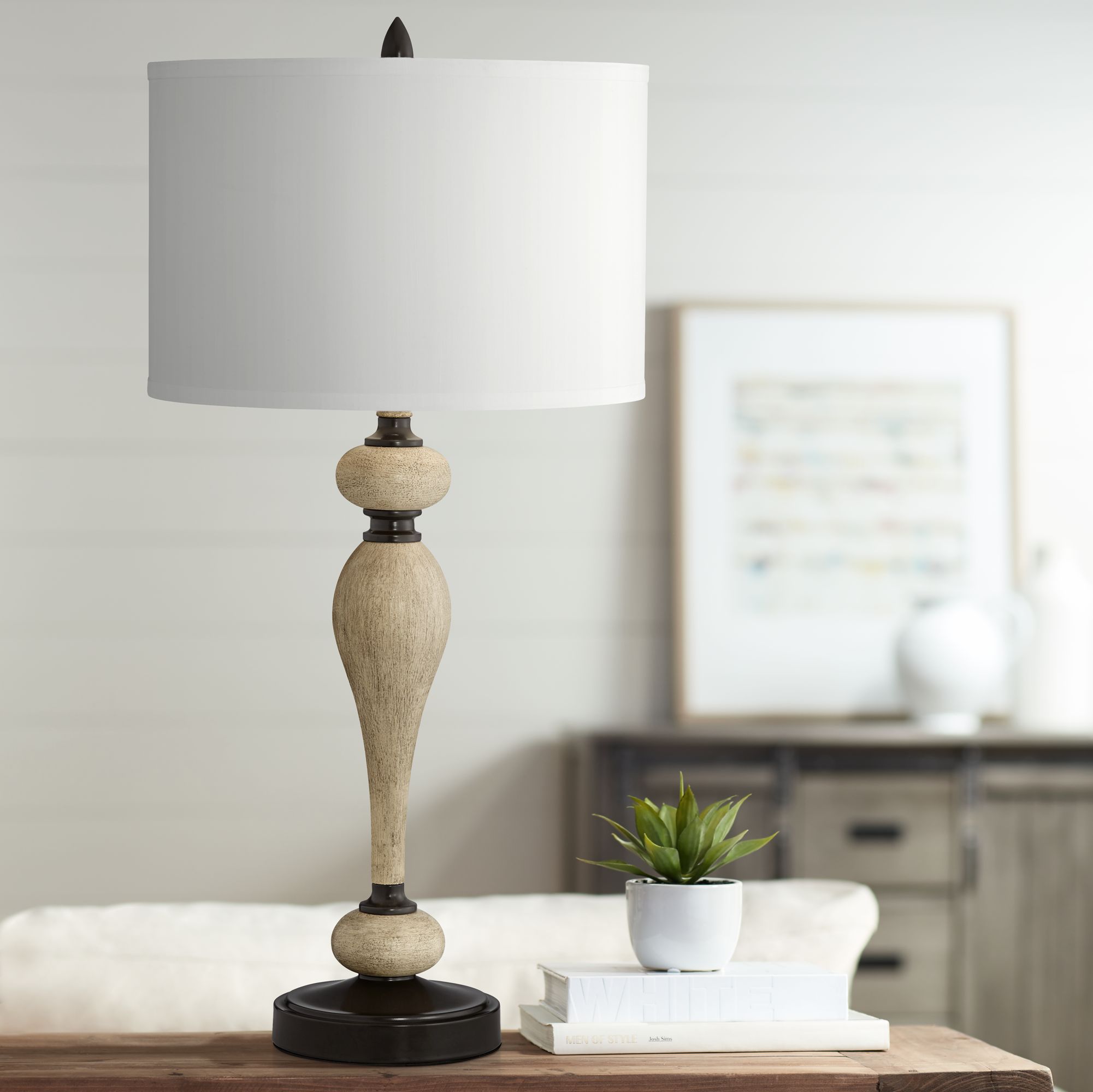 solid wood table lamps