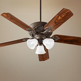 Quorum Rustic Lodge Ceiling Fan With Light Kit Ceiling