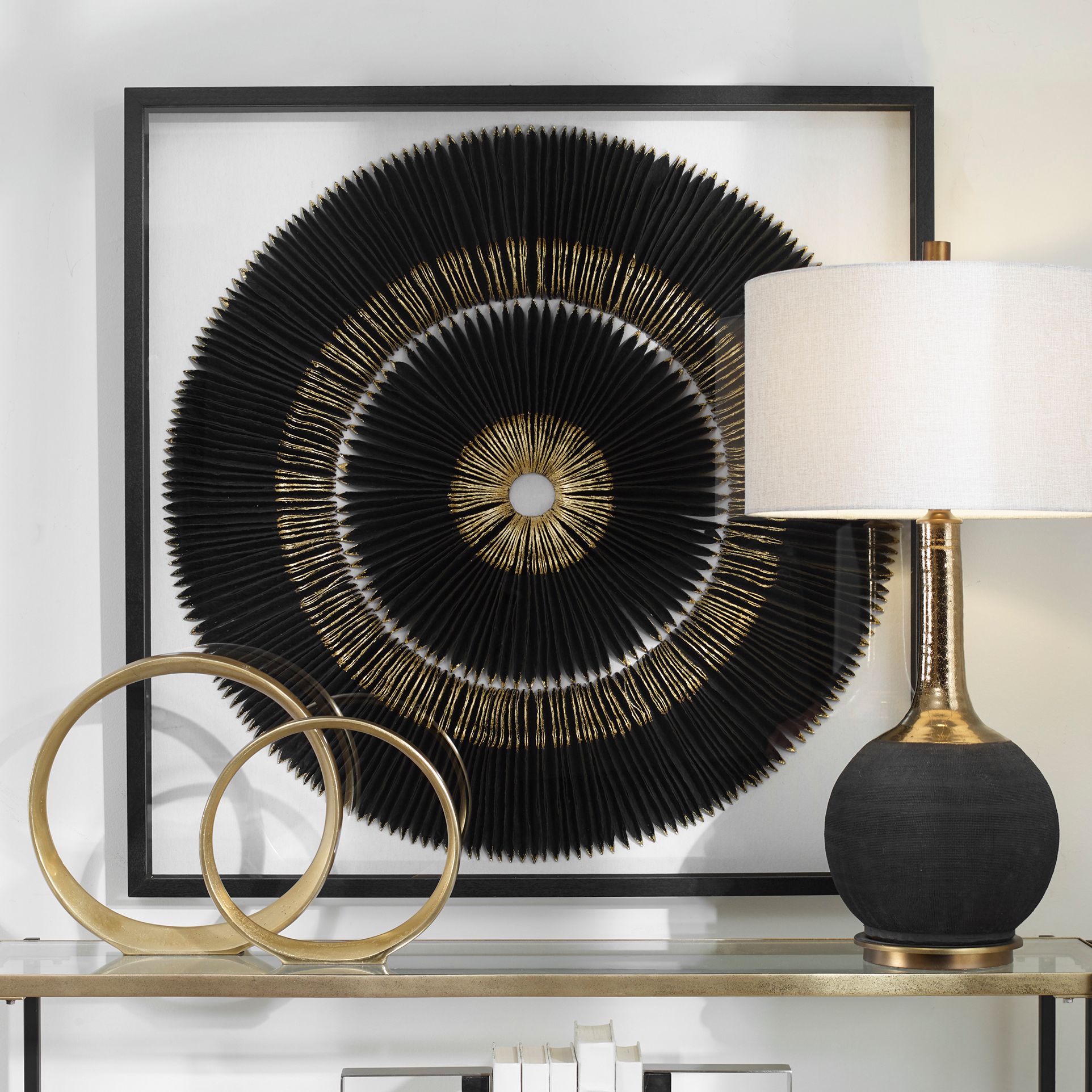 Uttermost Sandara 39 1/2" Square Shadow Box Framed Wall Art