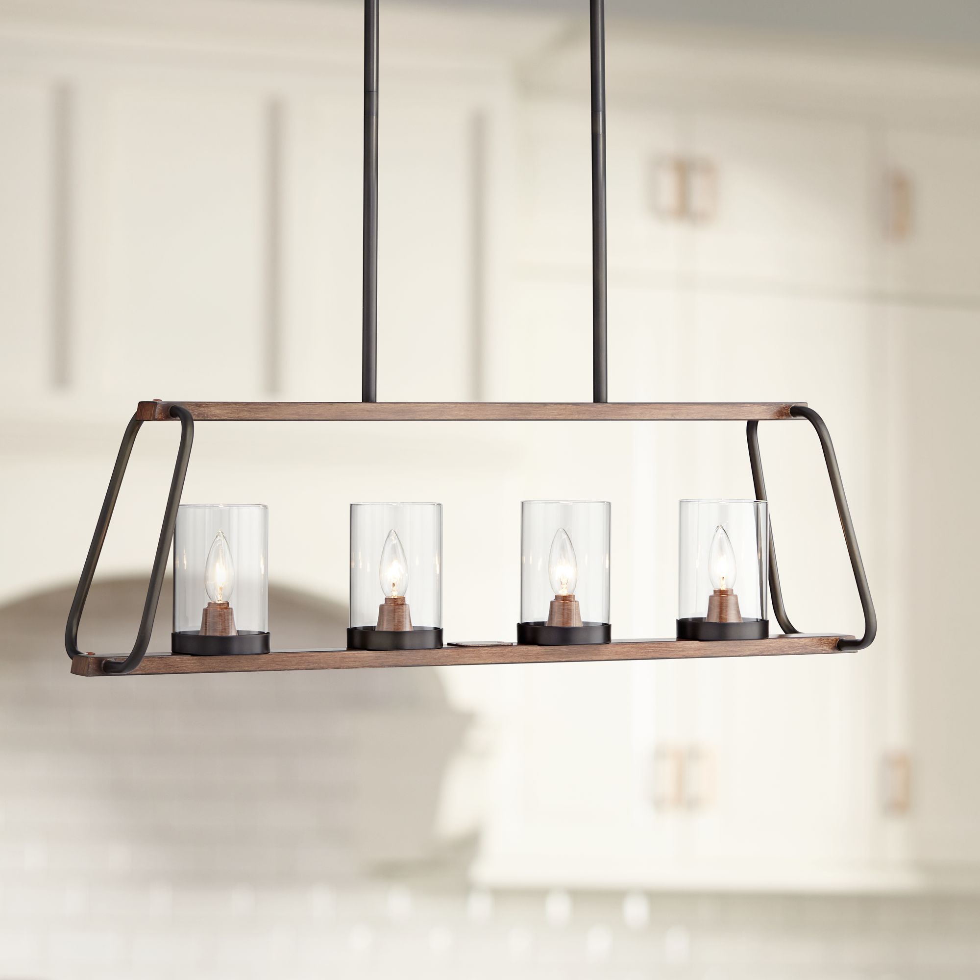 Merriman 36" Wide Bronze Kitchen Island Light Chandelier