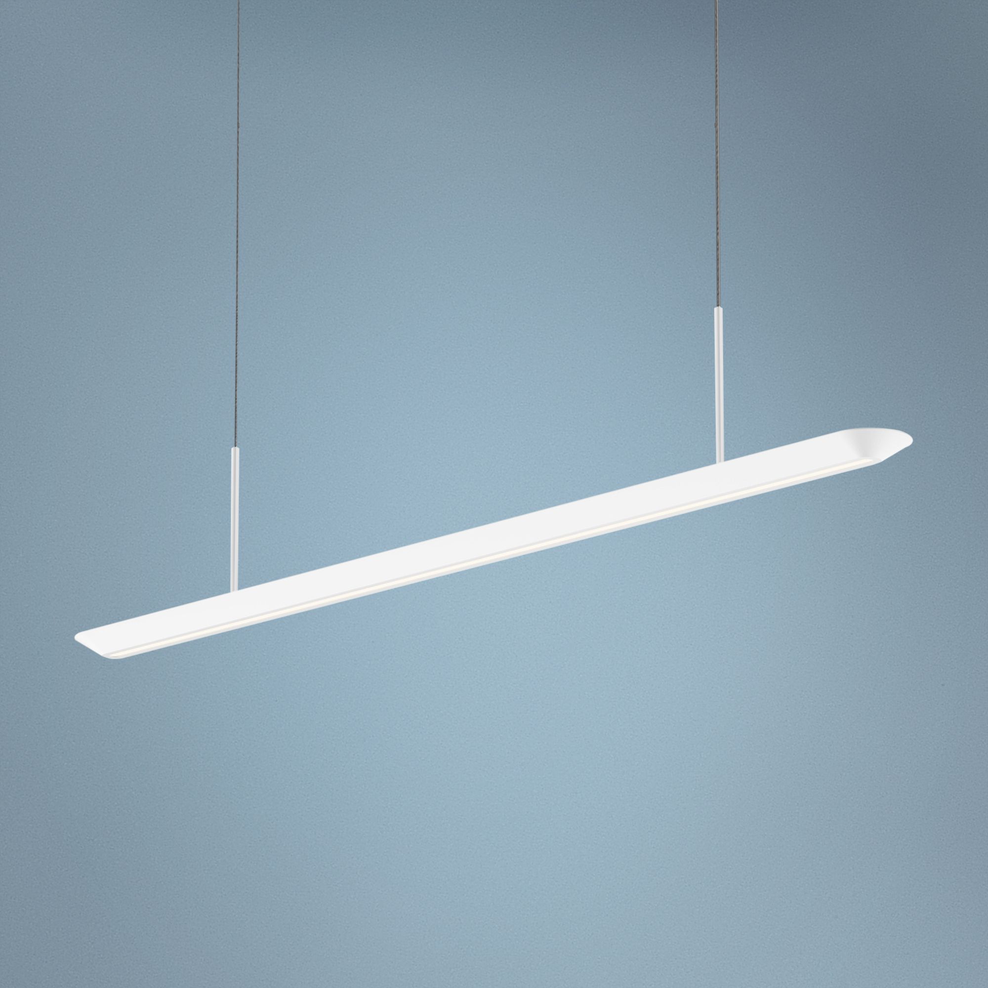 Glide 40" Wide Satin White LED Kitchen Island Light Pendant
