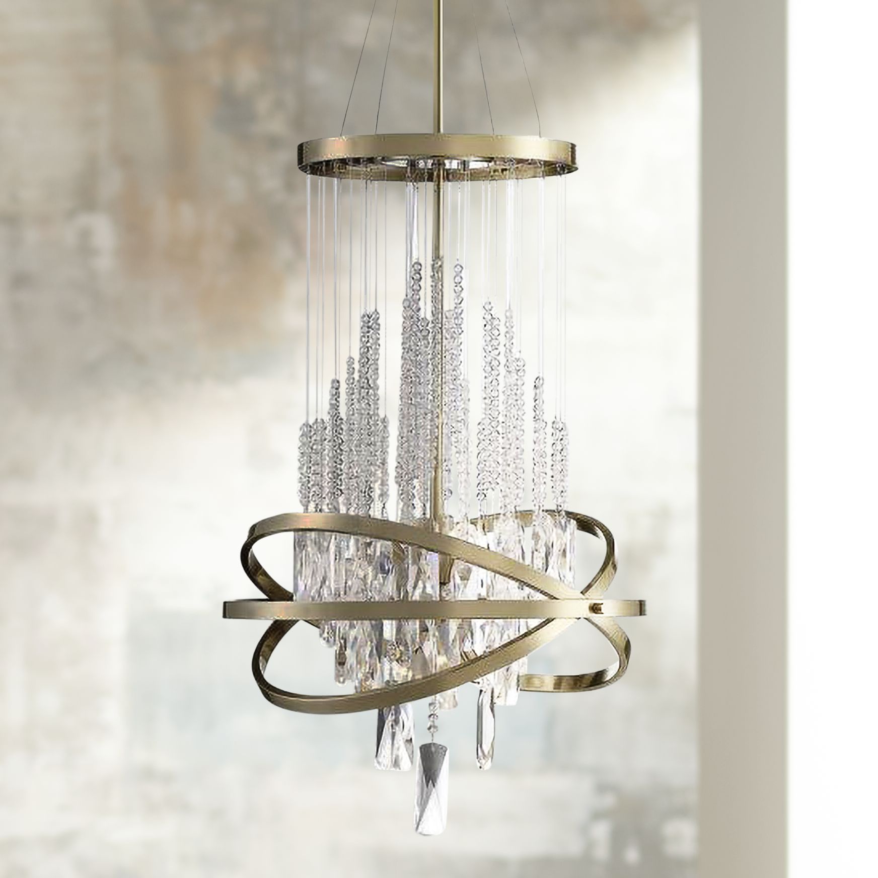 Savoy House Mannheim 18 3/4"W Noble Brass Crystal Chandelier