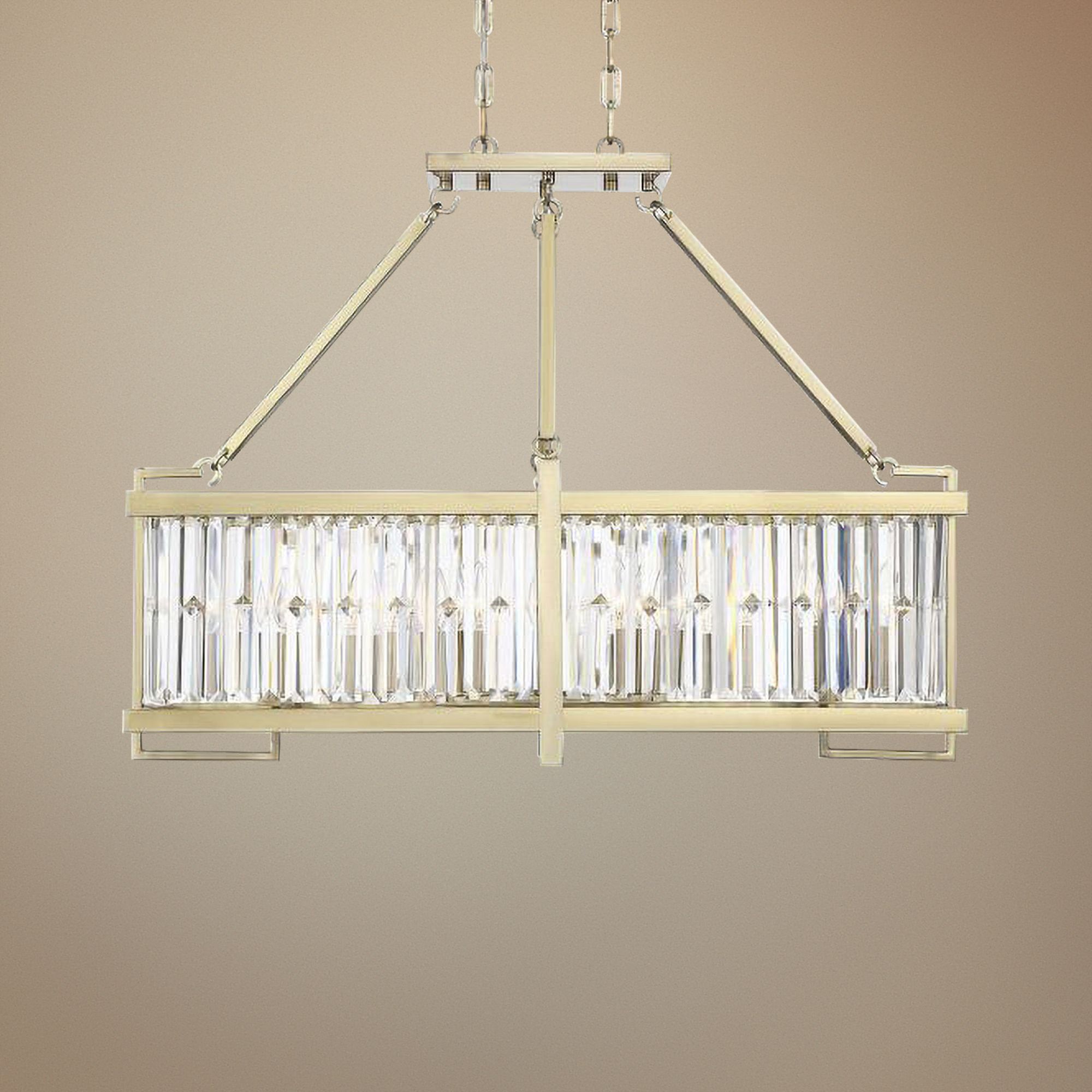 Cologne 36" Wide Noble Brass Kitchen Island Light Chandelier