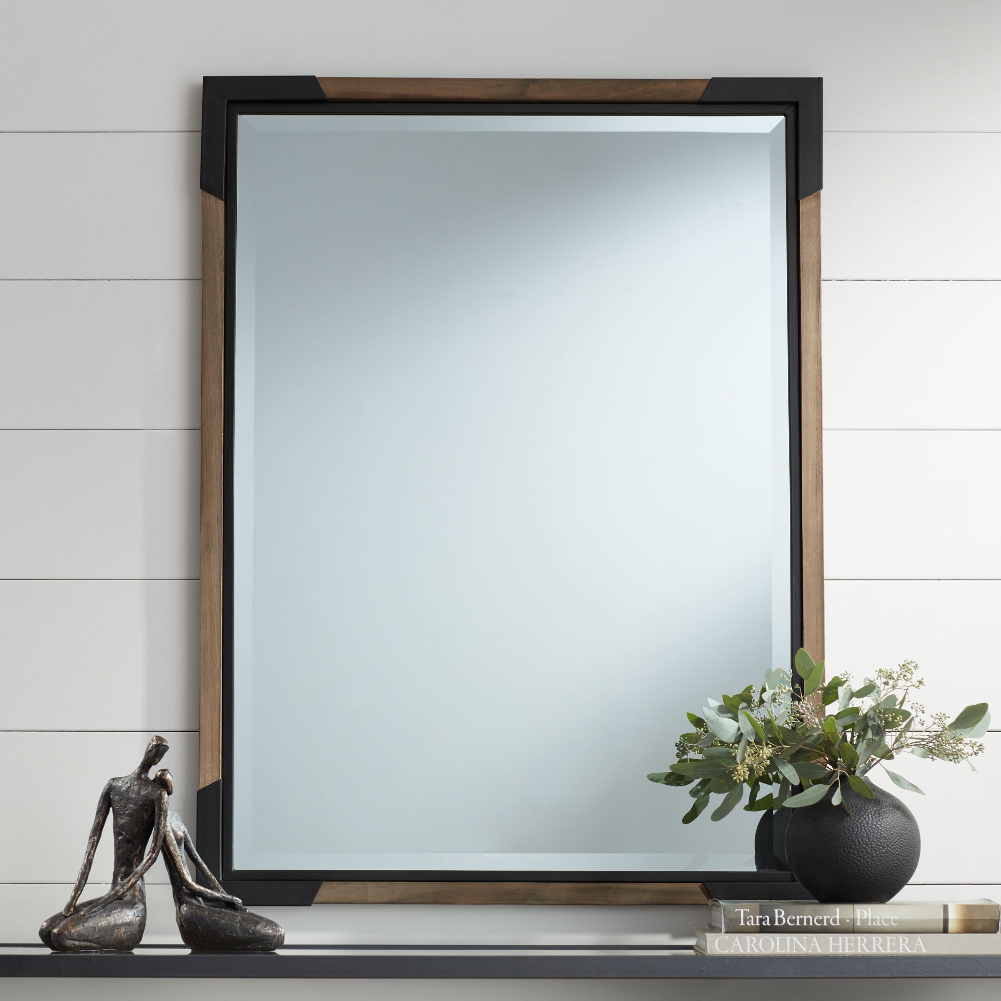 Ayah 30" x 40" Bracket Wood Wall Mirror