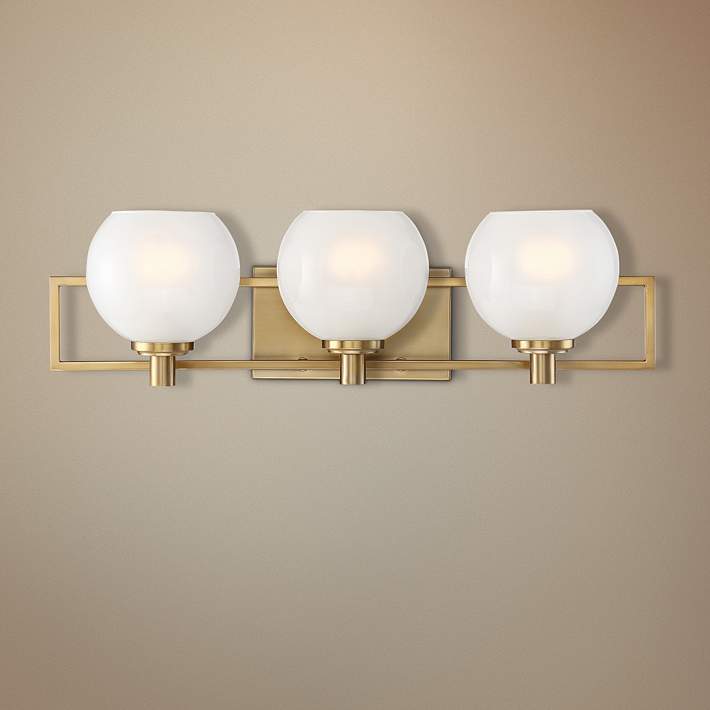 Cowen 24 Wide Brushed Gold 3 Light Vanity Bath Light 71j54 Lamps Plus