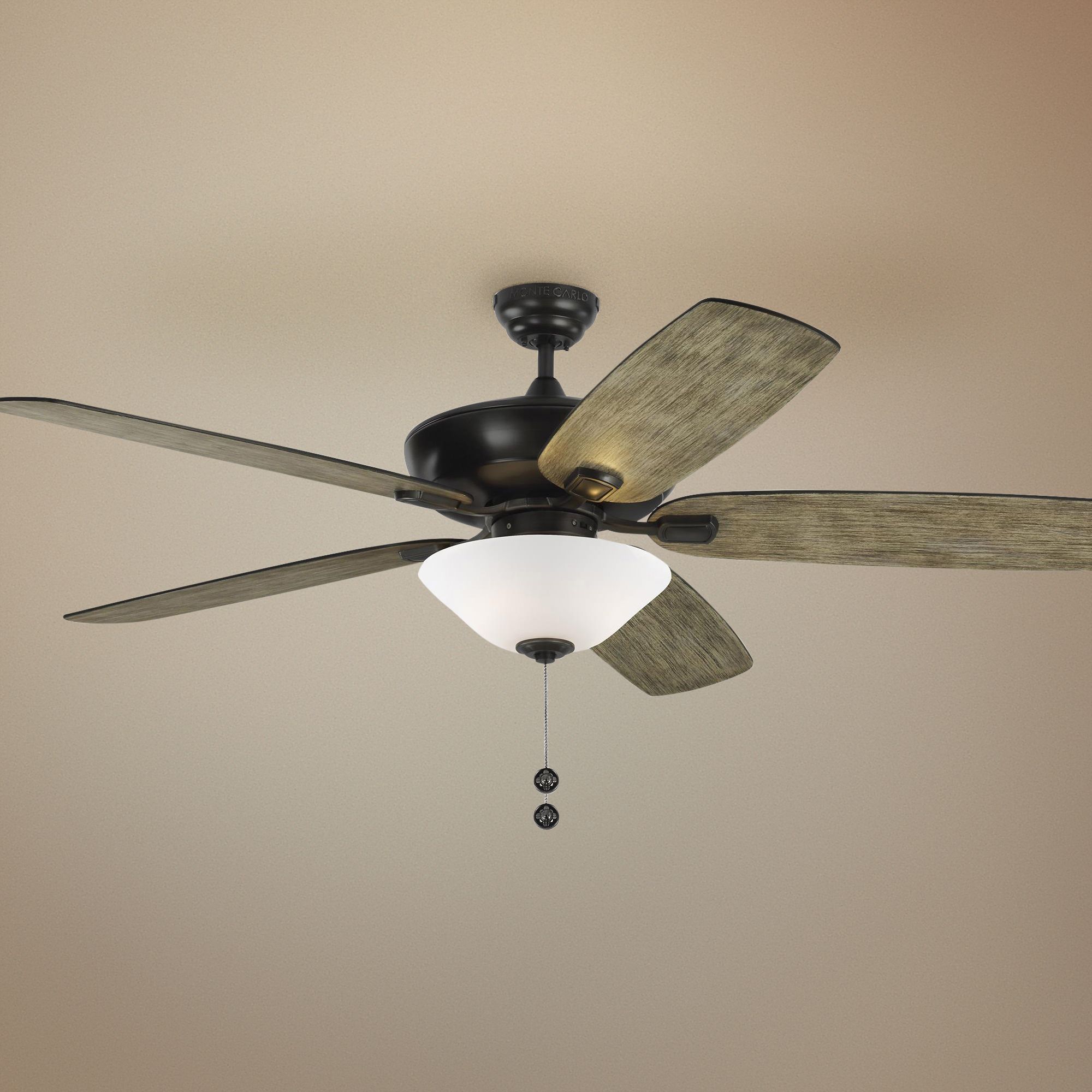 60" Colony Super Max Plus Aged Pewter LED Damp Ceiling Fan