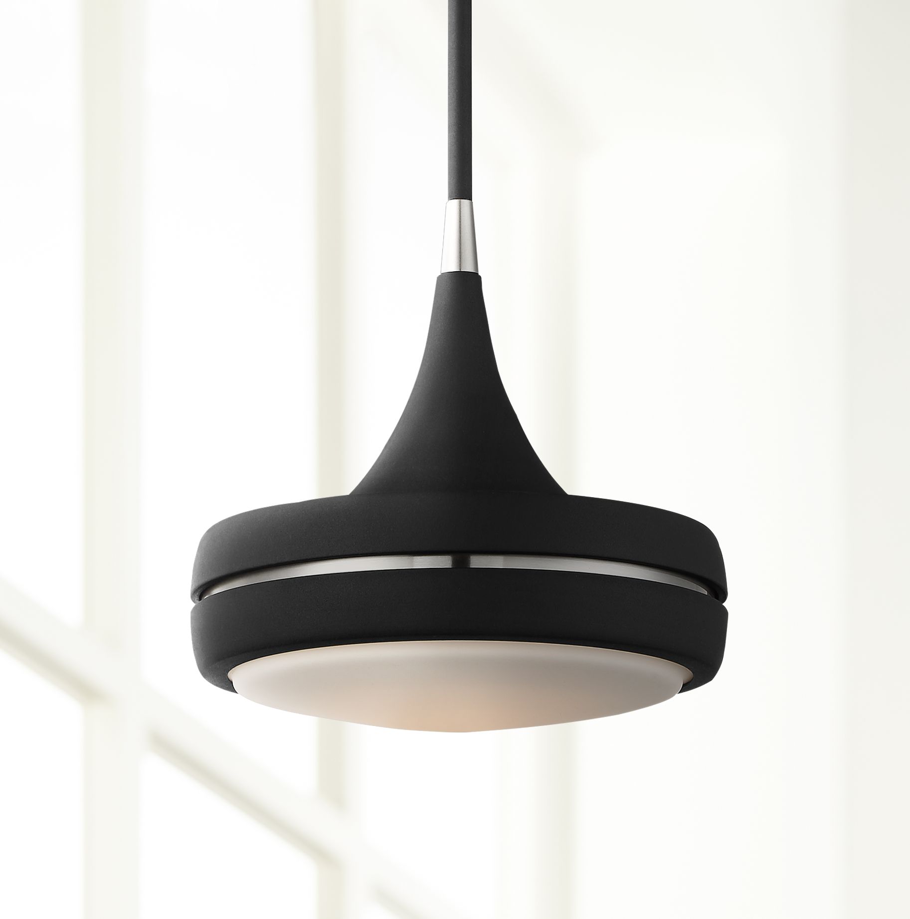 Moraga 10 1/2" Wide Black and Brushed Nickel Pendant Light