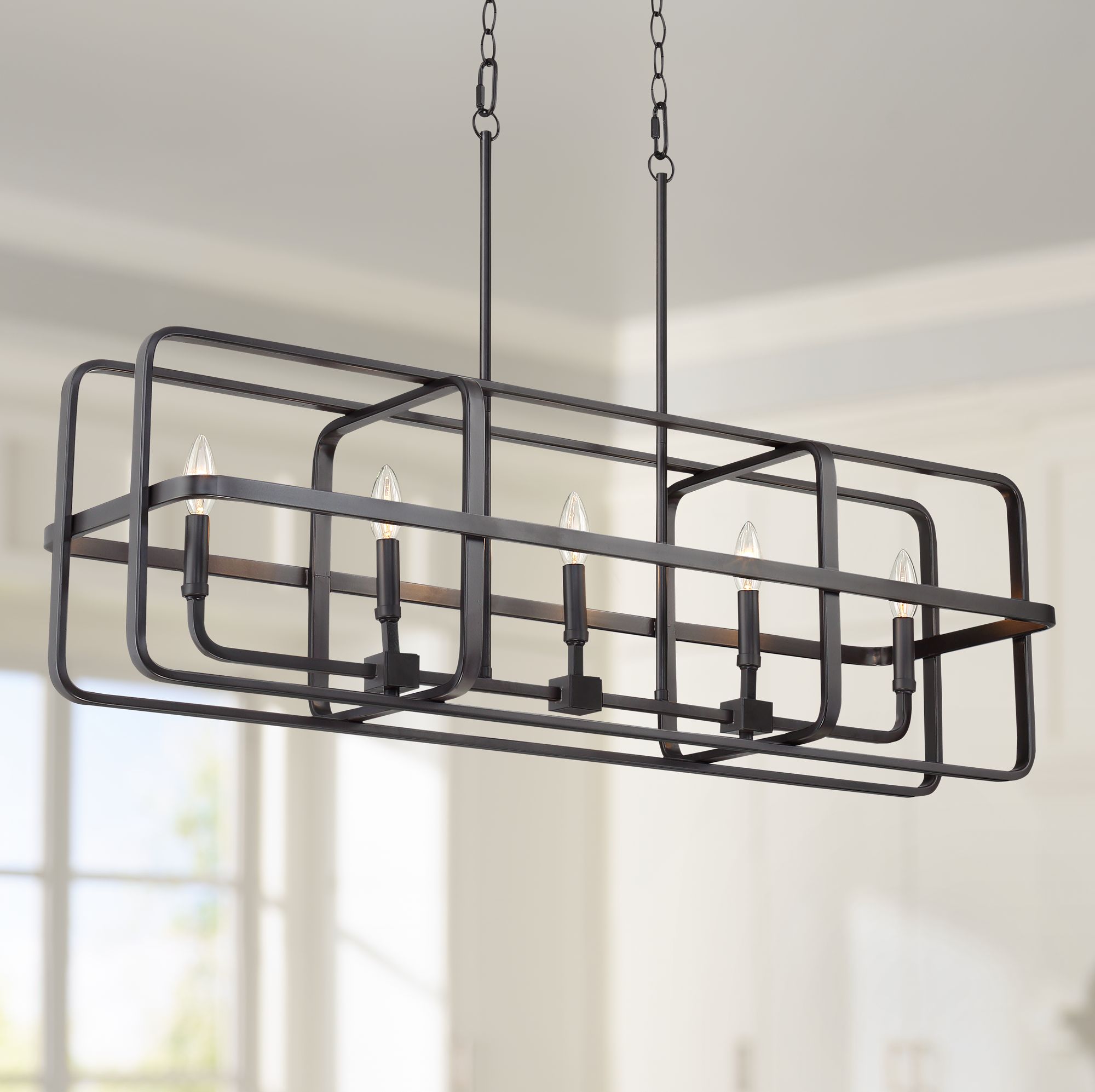 Chapman 39 1/2" Wide Bronze Kitchen Island Light Chandelier