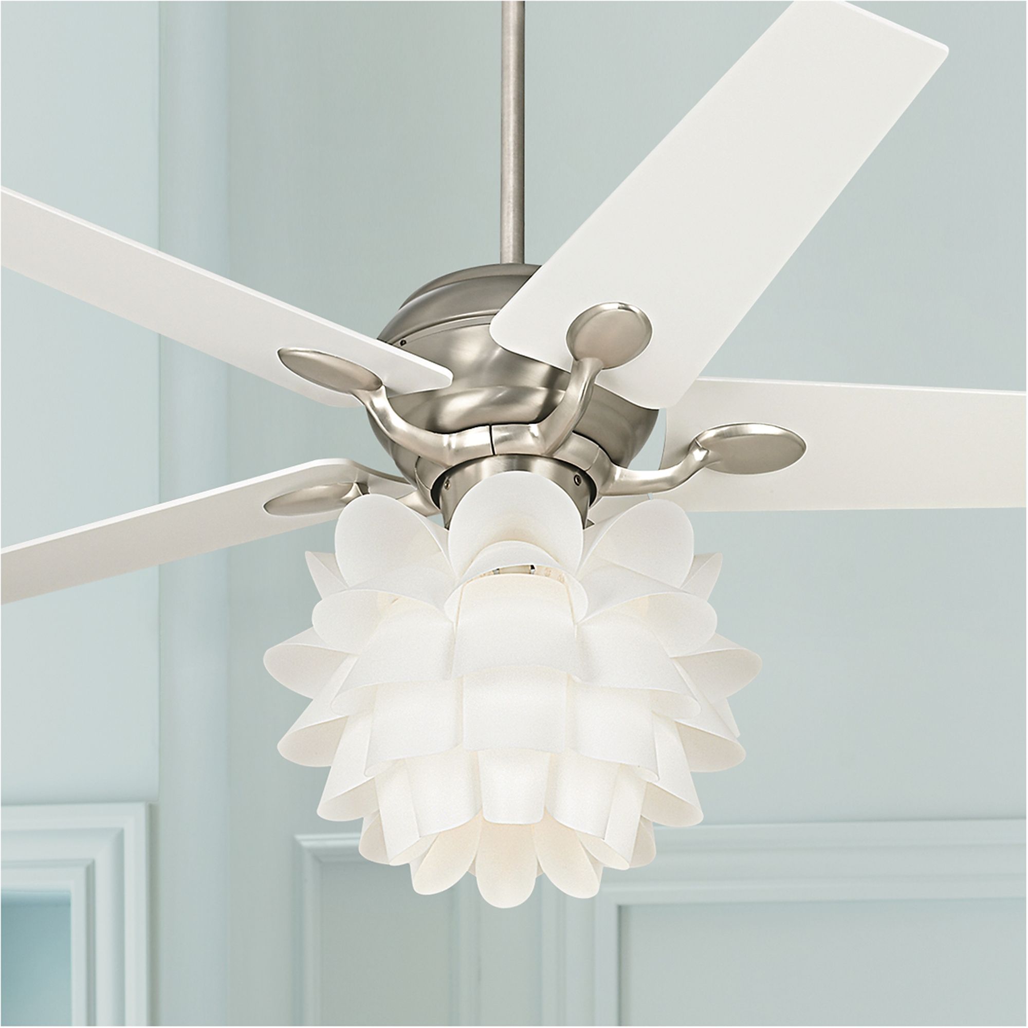 52 Casa Optima White Flower Led Ceiling Fan