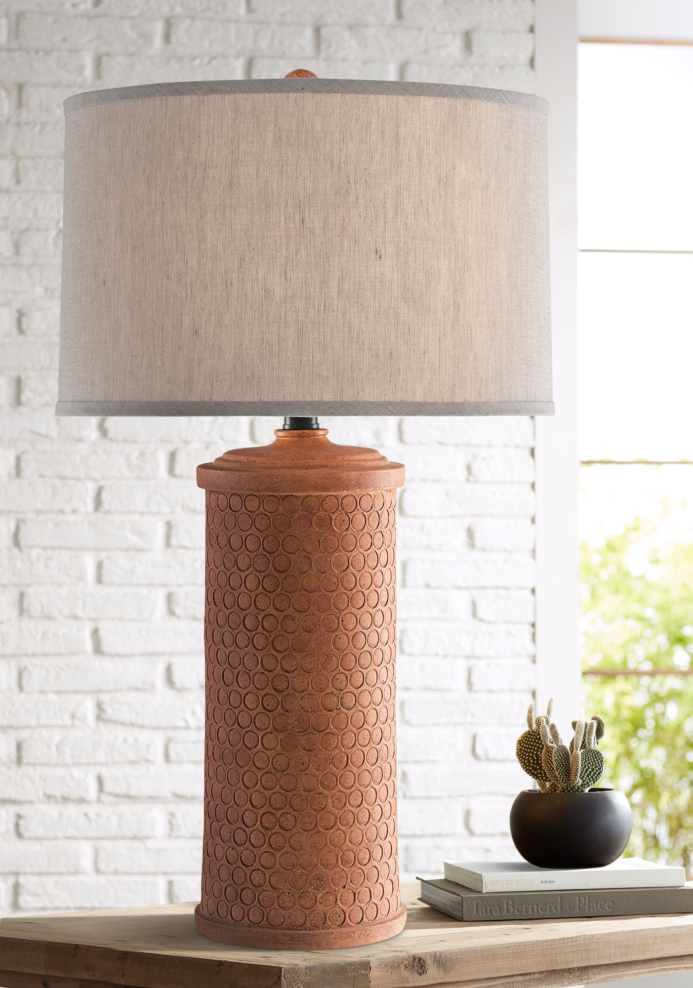 Currey and Company Mesoma Speckled Terracotta Table Lamp