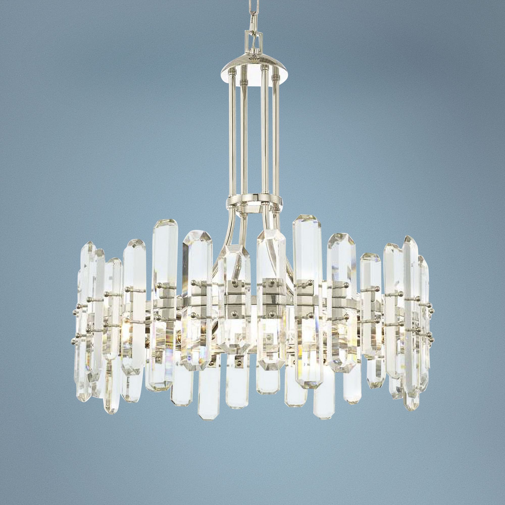 Crystorama Bolton 25"W Polished Nickel Crystal Chandelier