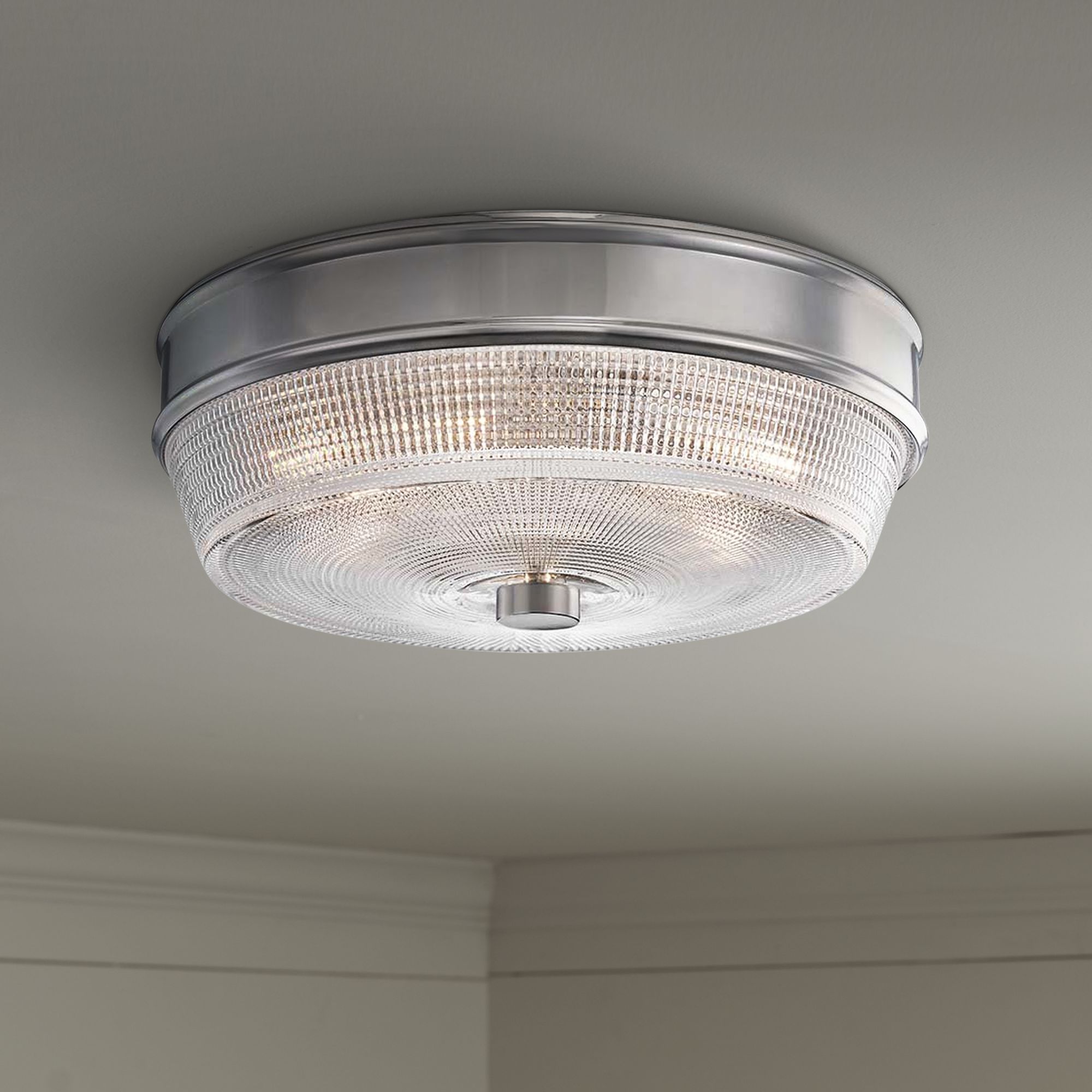 Mitzi Lacey 10 1/4" Wide Polished Nickel Ceiling Light