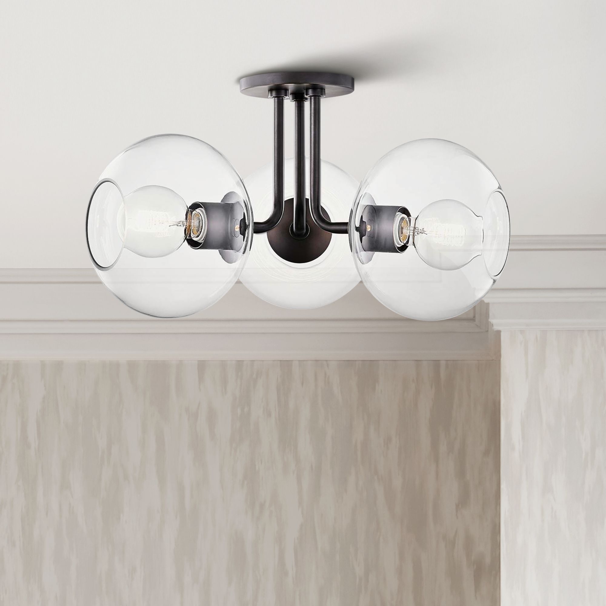 Mitzi Margot 20" Wide 3-Light Old Bronze Ceiling Light