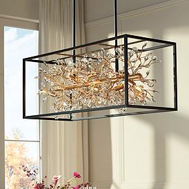 4 ft Ceiling Light Oak Wood LED Flush Mount Rectangle Lamp Fixture Modern Decor 