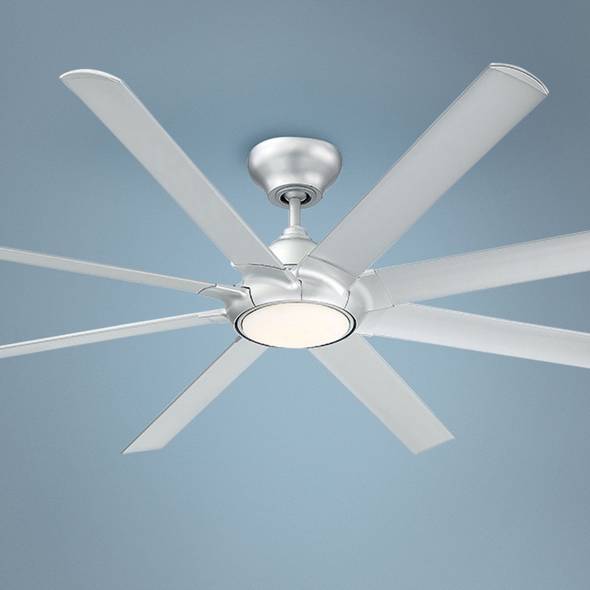 80" Modern Forms Hydra Titanium Silver LED Wet Ceiling Fan
