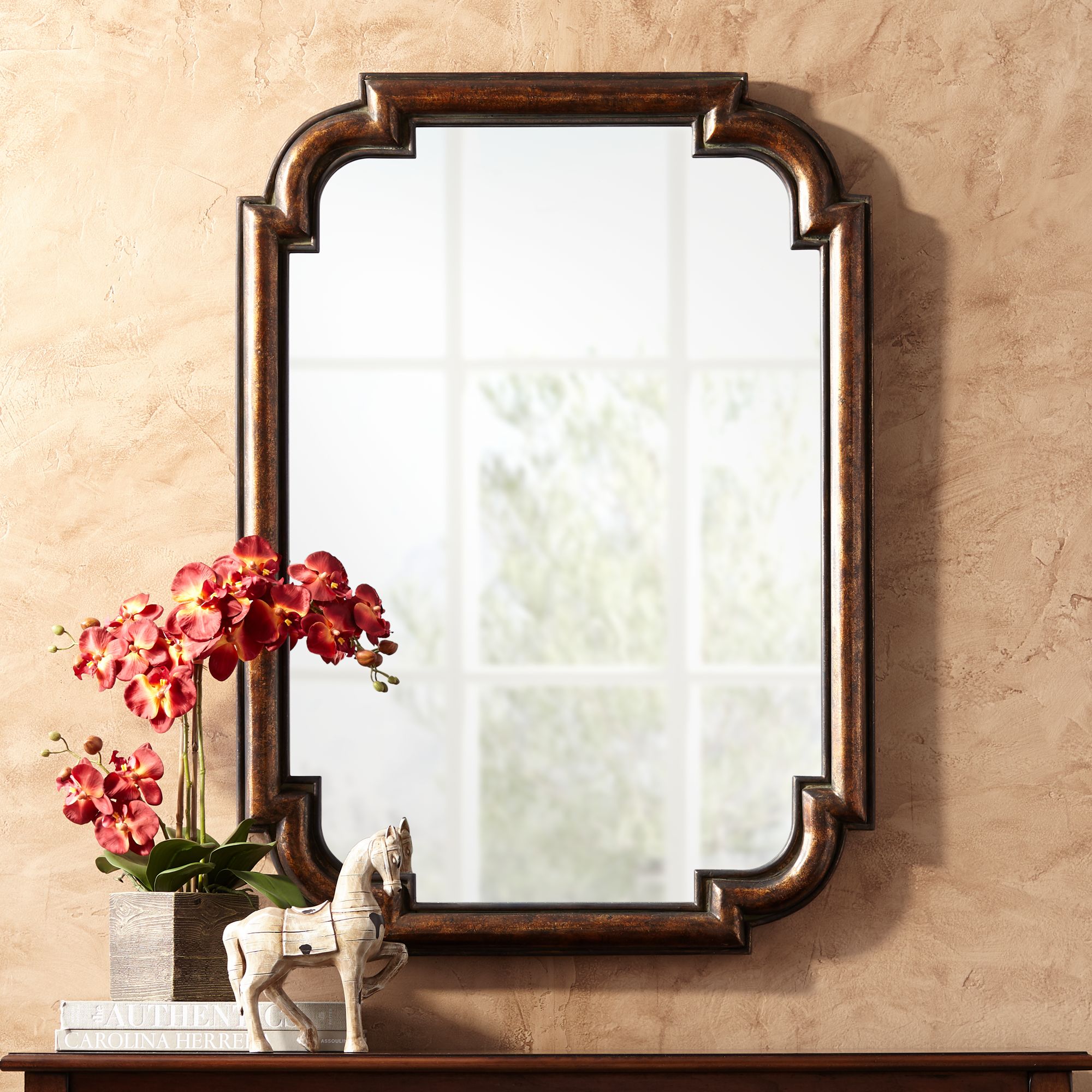 Uttermost Lindi 30" x 41 1/2" Bronze Wall Mirror