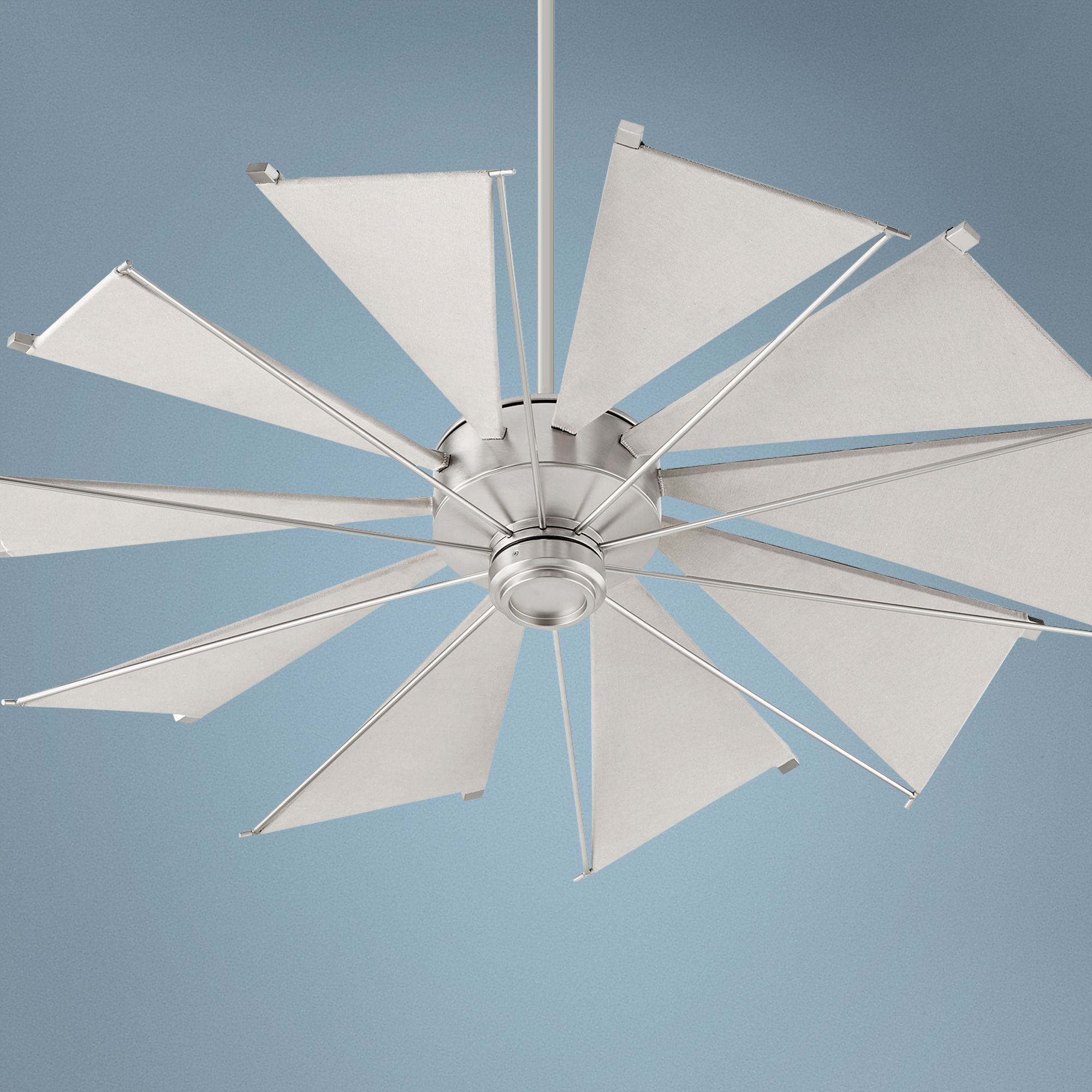 52" Quorum Mykonos Satin Nickel Ceiling Fan
