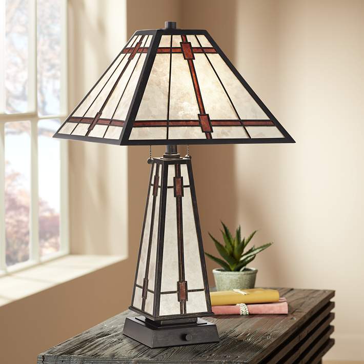 Winston Mica Farmhouse Style, Shaker Style Lamps
