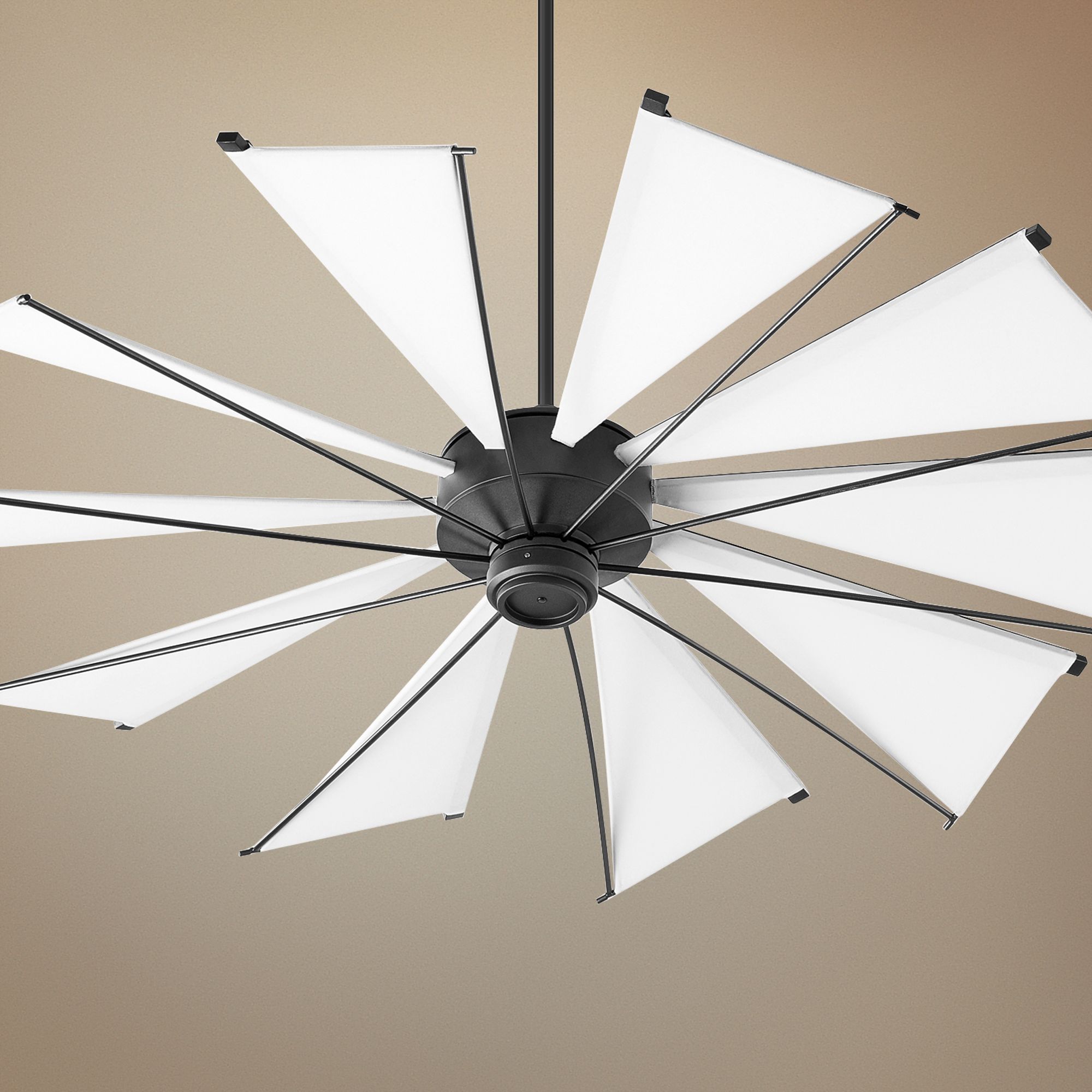 60" Quorum Mykonos Noir Large Ceiling Fan with Canvas Blades - #72N49