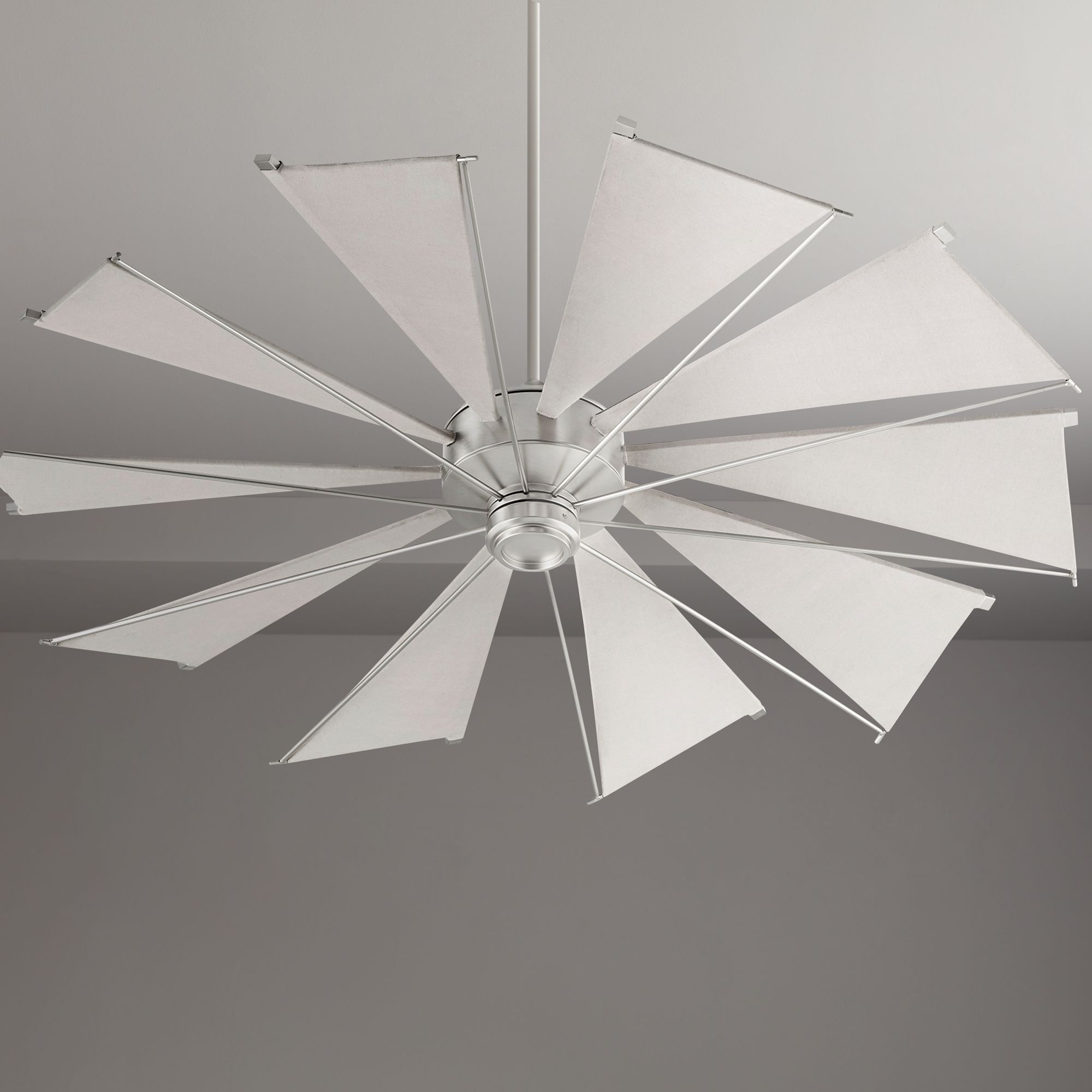 60" Quorum Mykonos Satin Nickel Ceiling Fan