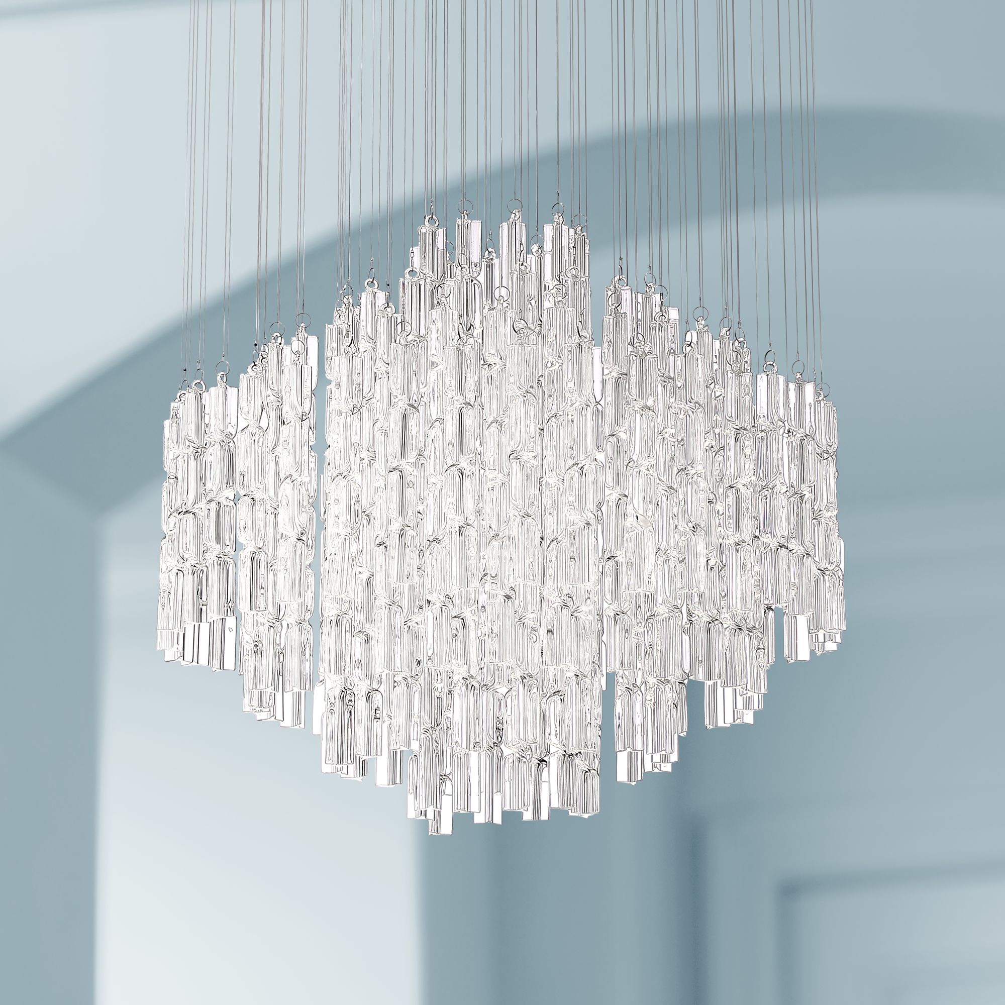 Elianne 23 1/2" Wide Chrome and Crystal LED Pendant Light