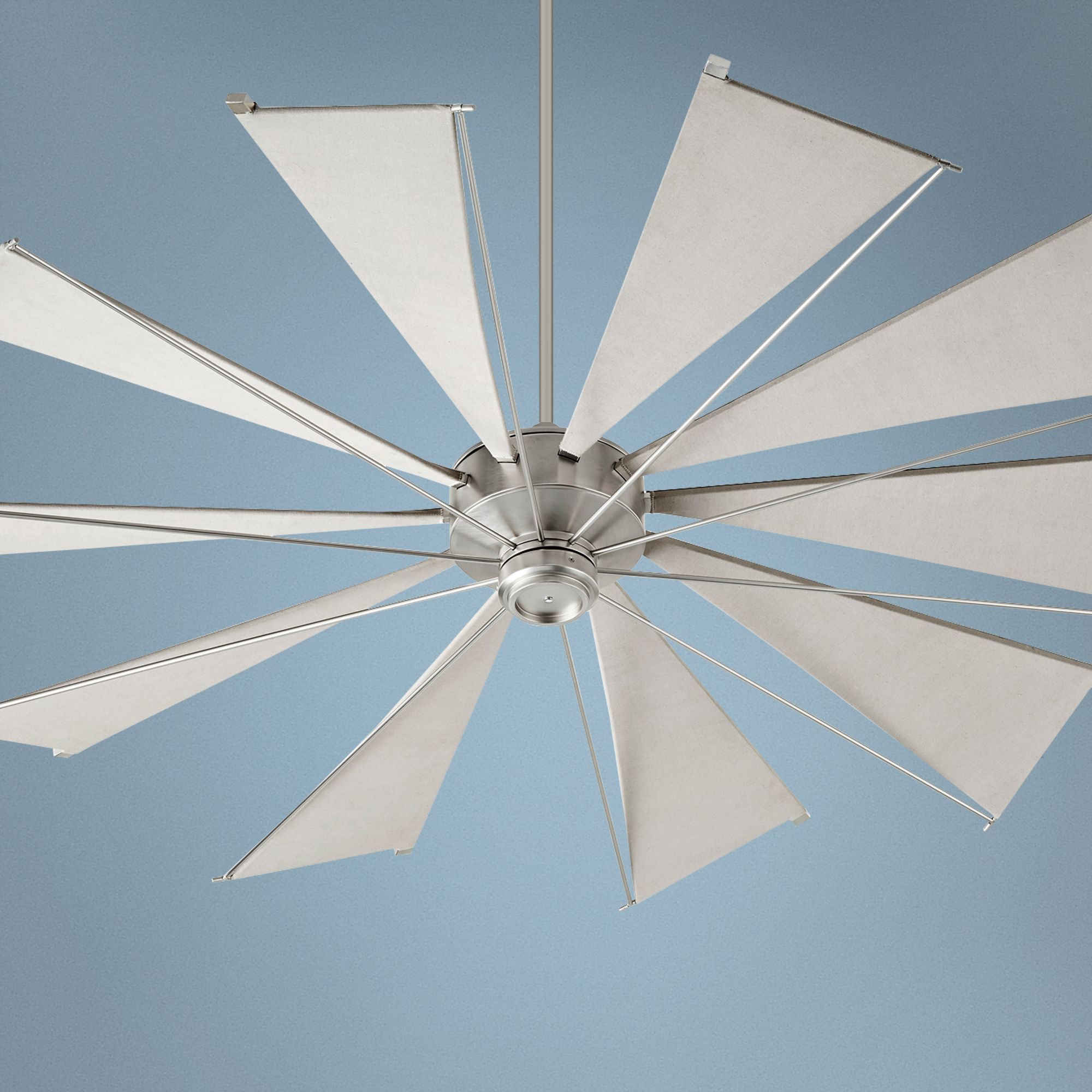 72" Quorum Mykonos Satin Nickel Ceiling Fan