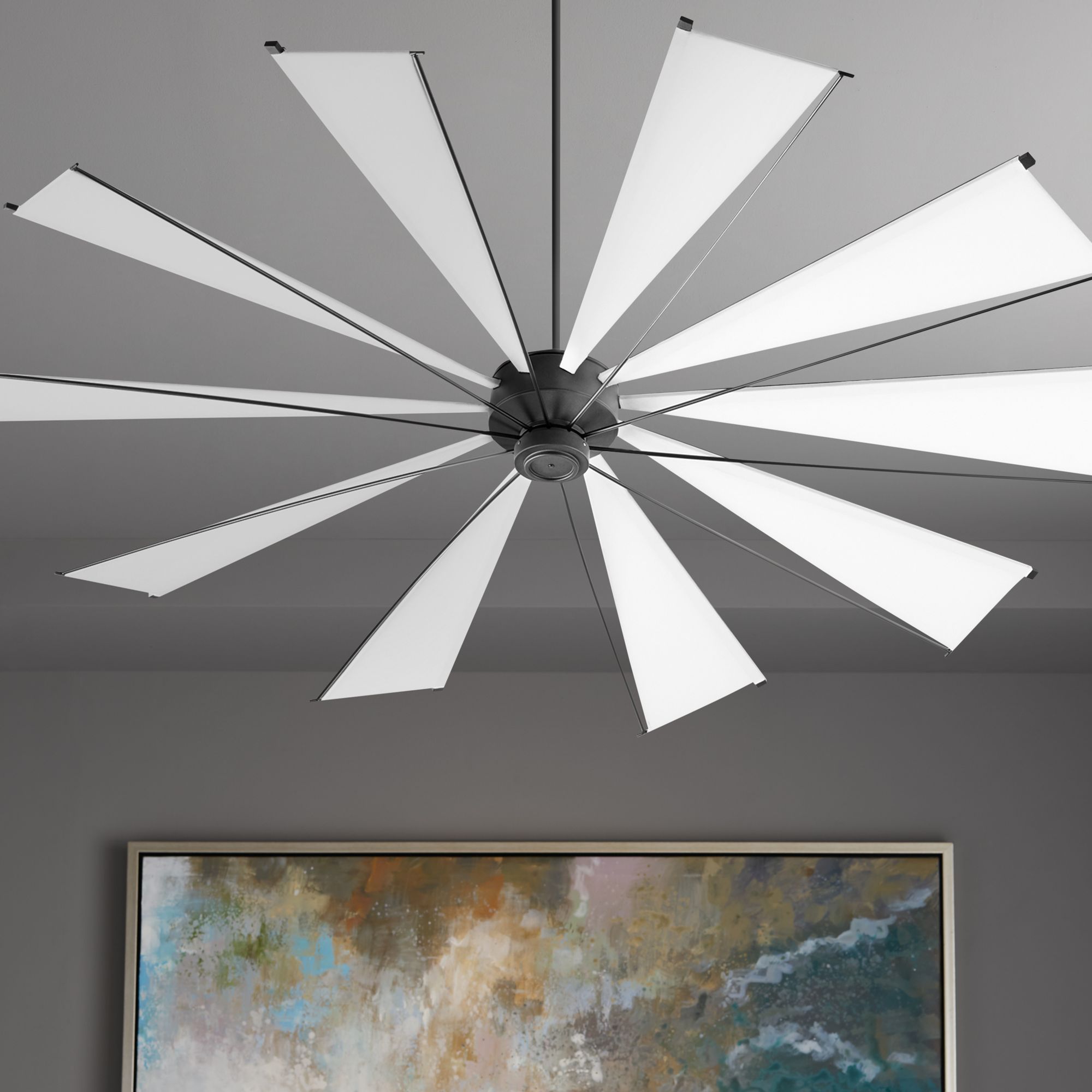 92" Quorum Mykonos Noir Ceiling Fan