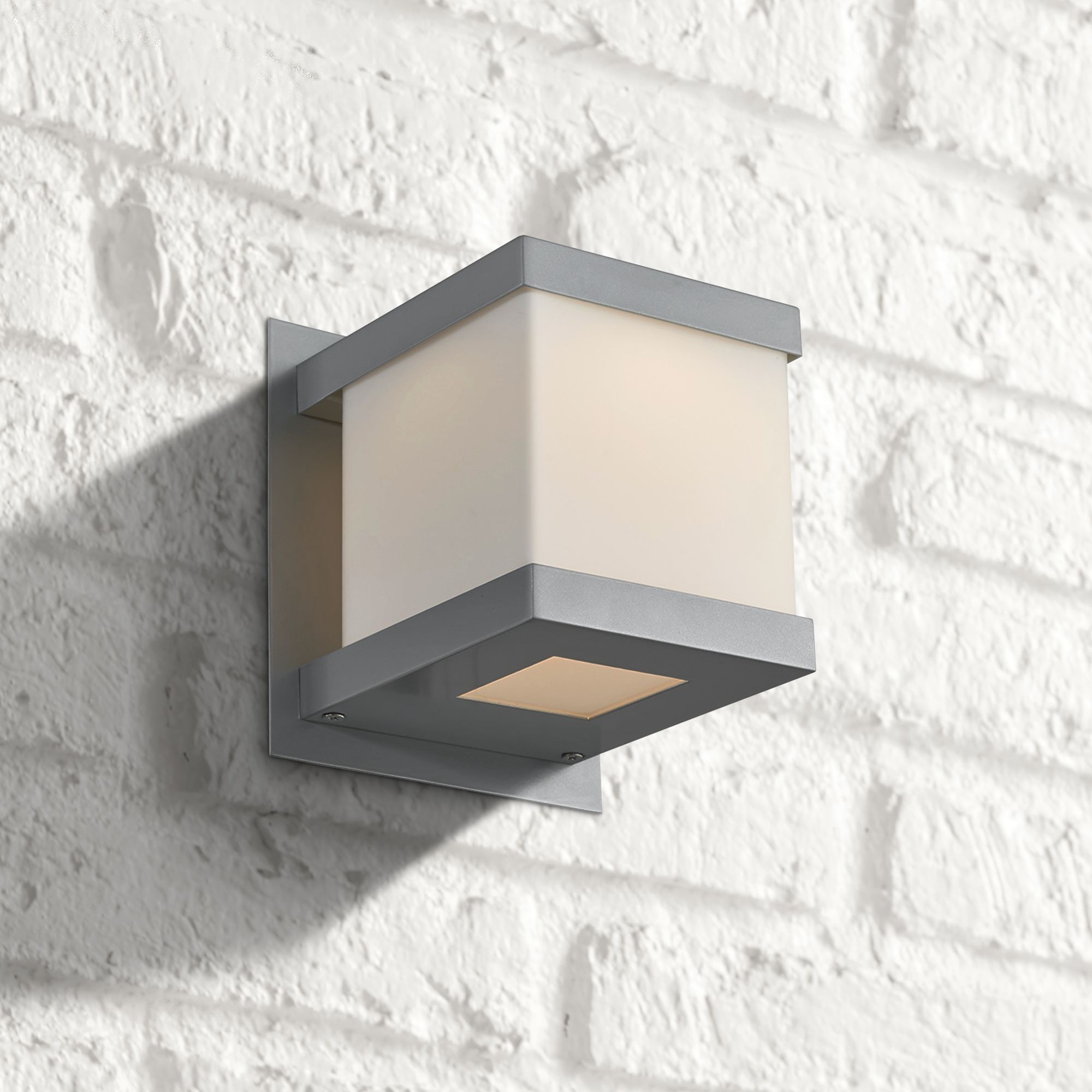 Step 5 3/4" High Silica Opal Glass LED Outdoor Wall Light