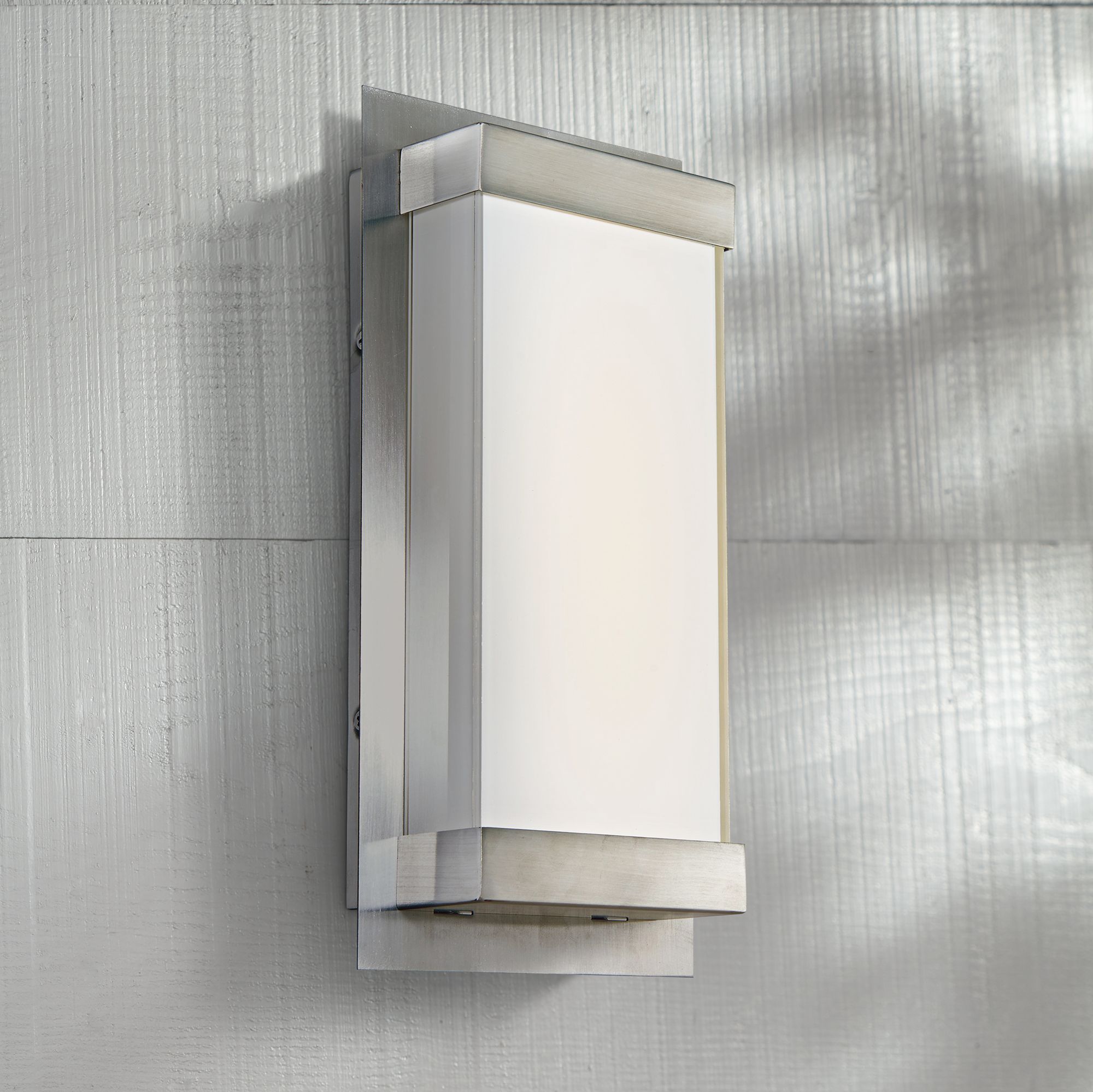 Atom 12" High Stainless Steel LED Outdoor Wall Light