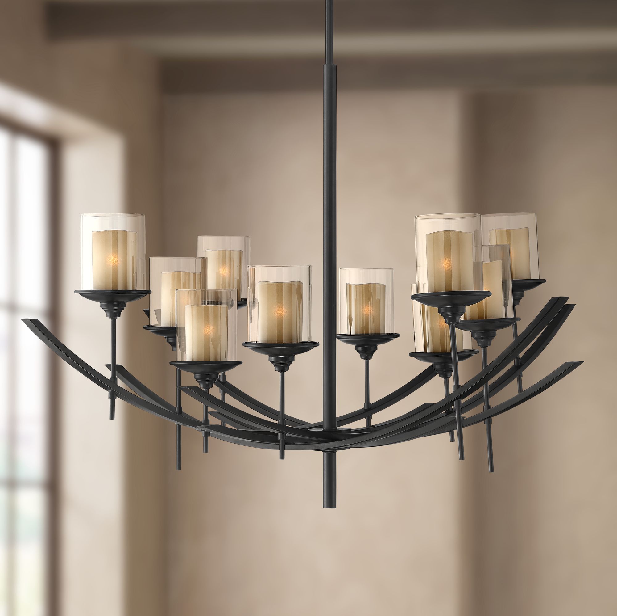 Jessalyn 50 1/4" Wide Oil-Rubbed Bronze 10-Light Chandelier