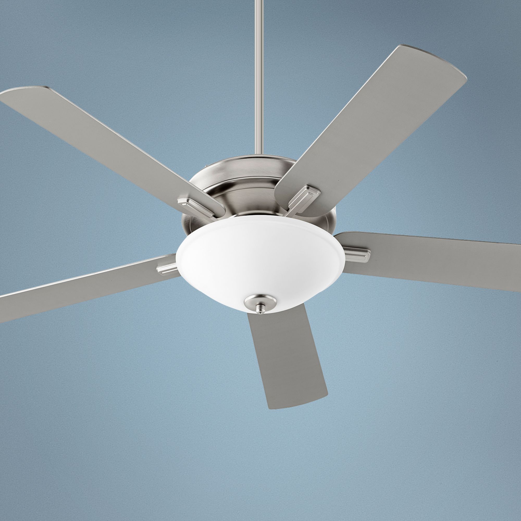 52" Quorum Premier Satin Nickel LED Ceiling Fan