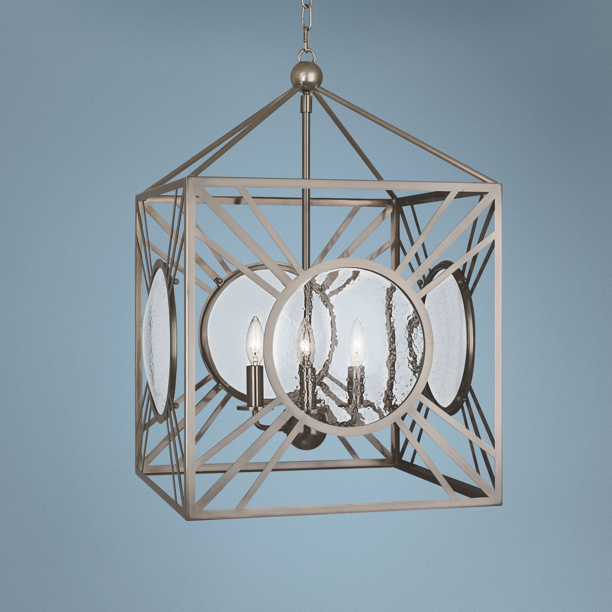 Fineas 18" Wide Dark Antique Nickel 4-Light Foyer Pendant