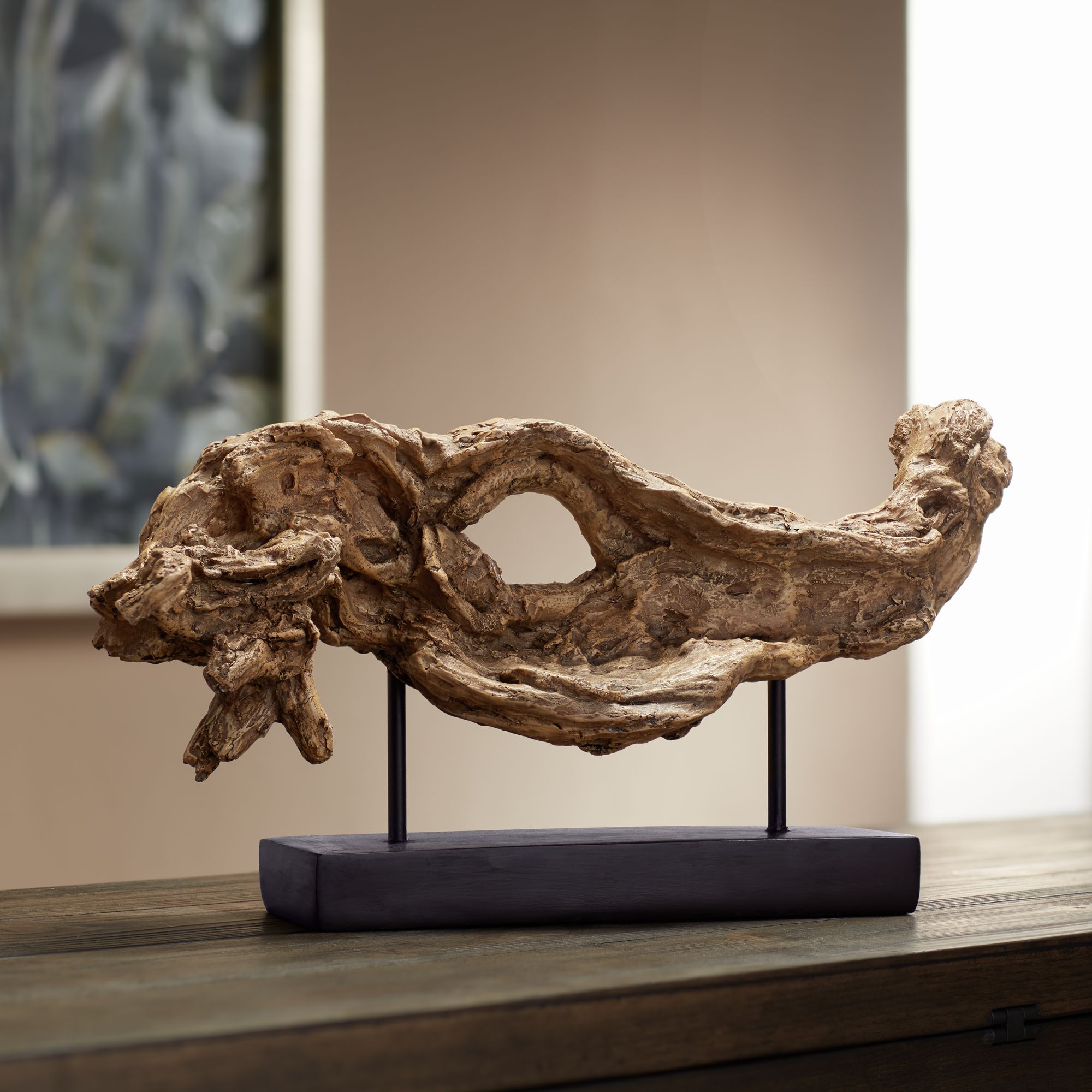 Dixie 17 1/2" Wide Replica Modern Driftwood Sculpture