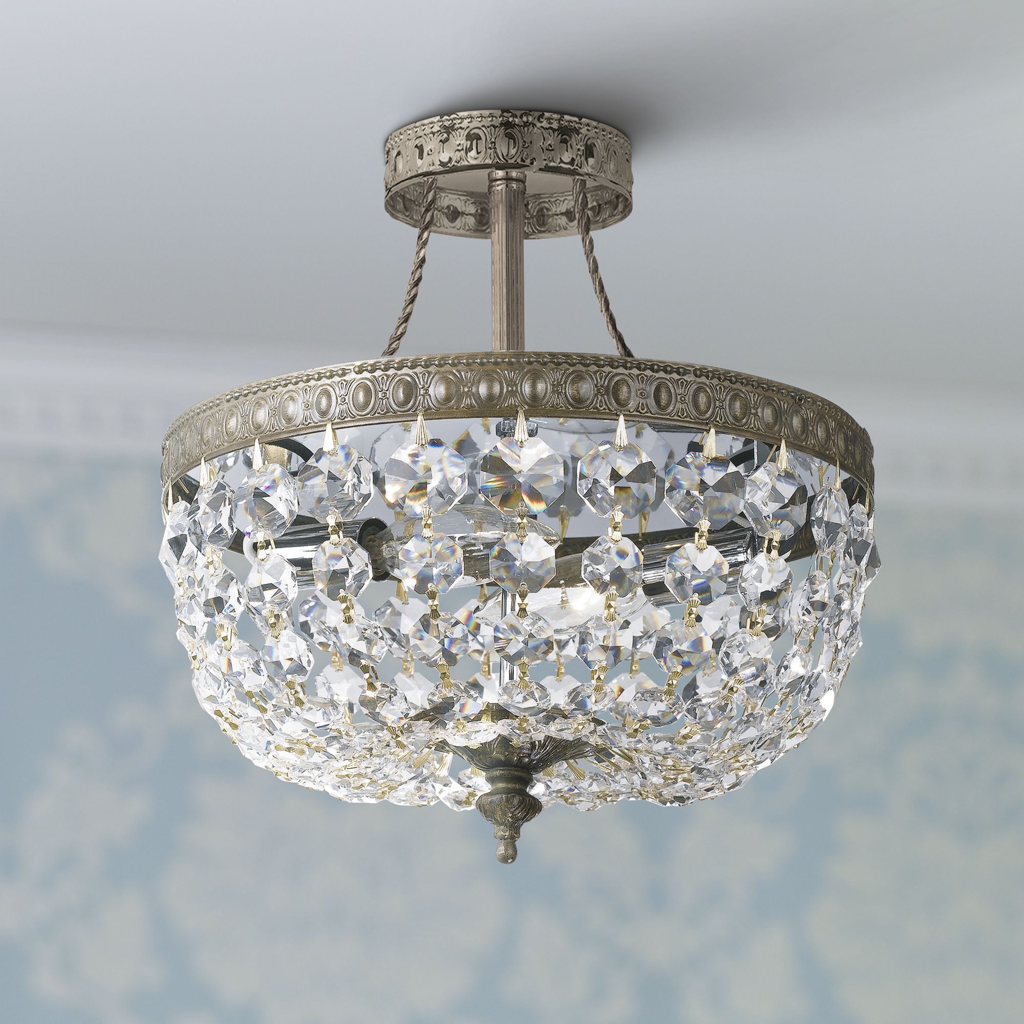 Crystorama Ceiling Mount 10"W English Bronze Light